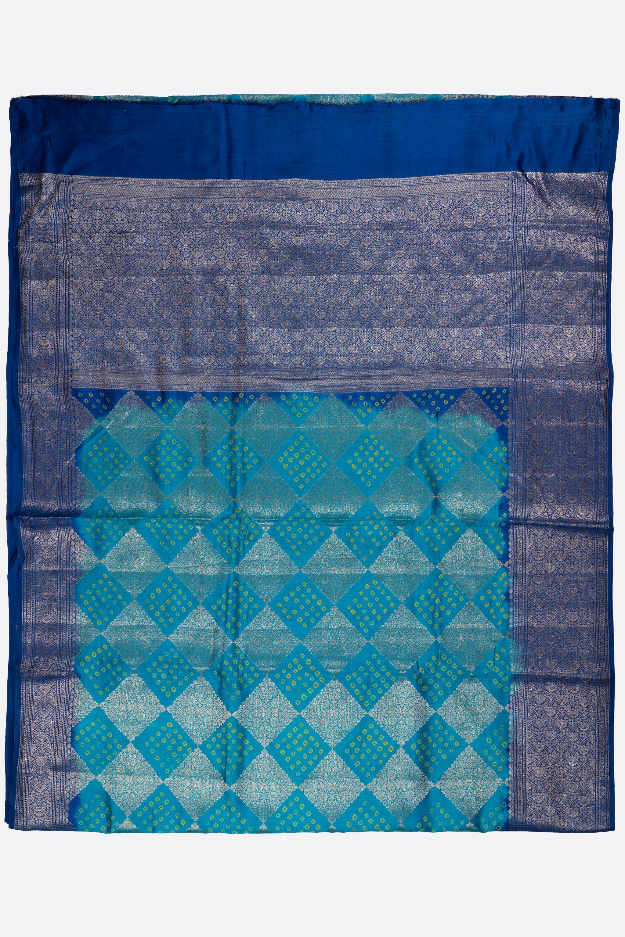 Blue Woven Chiniya Saree ES1148