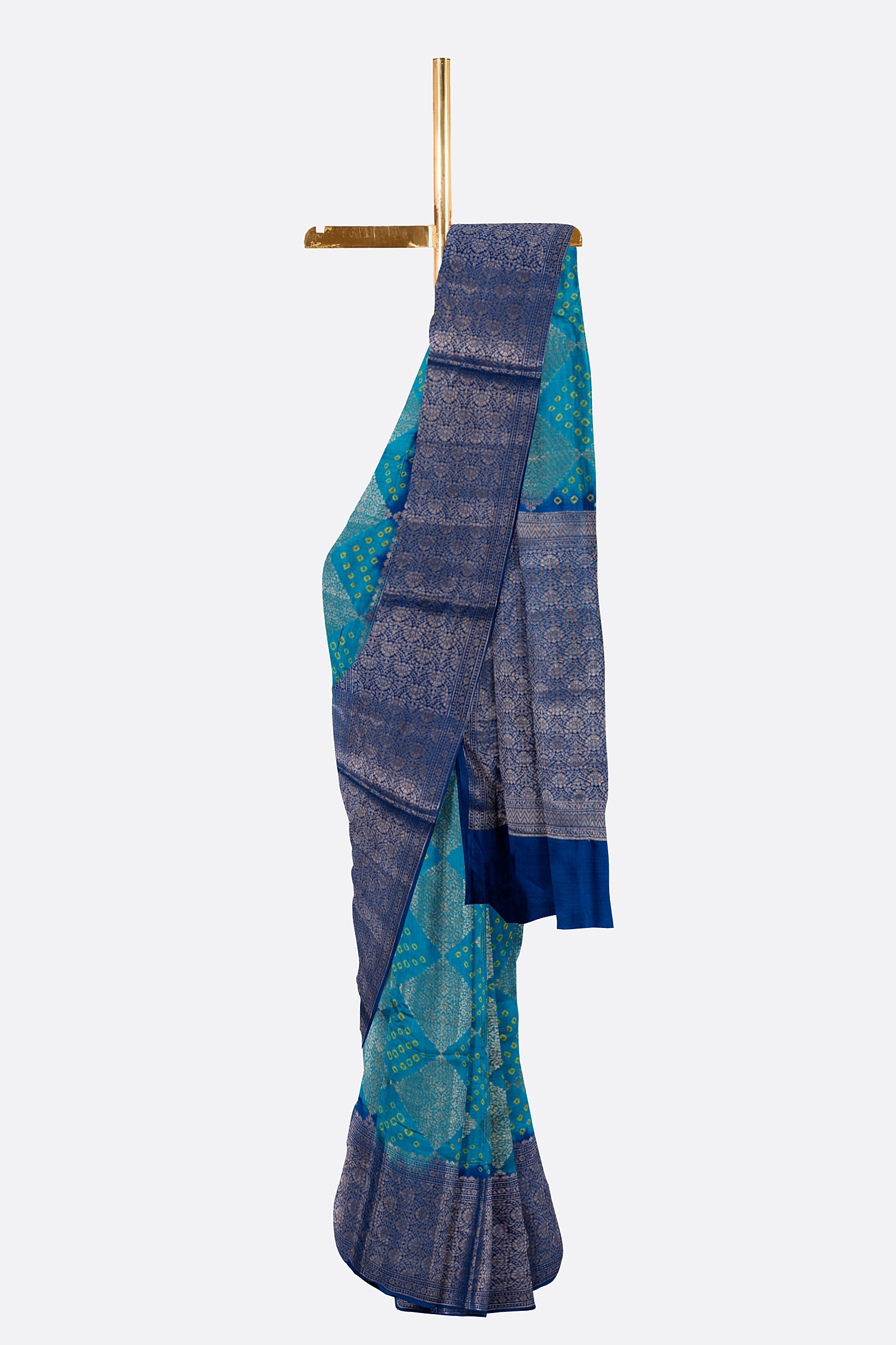 Blue Woven Chiniya Saree ES1148
