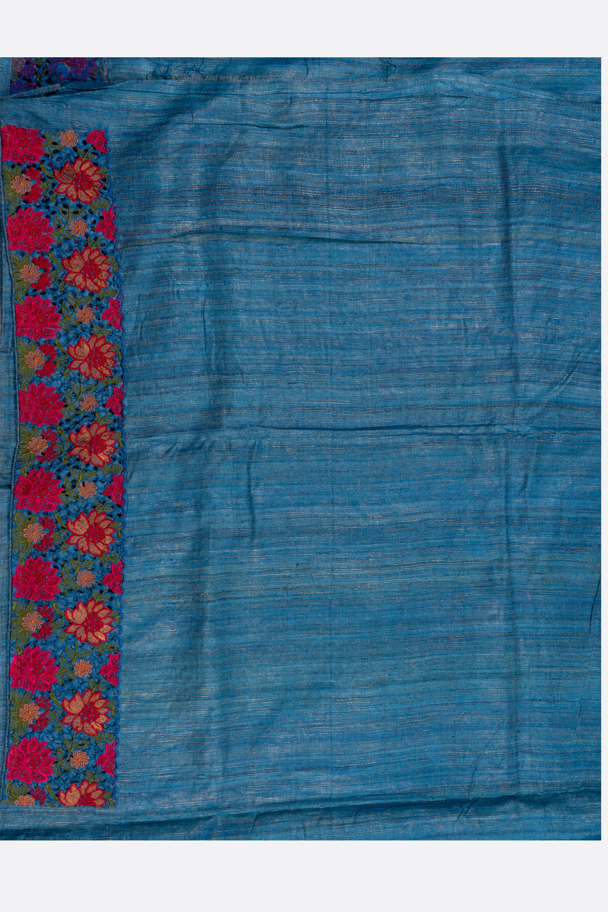 Blue Woven Tussar Tissue Saree AB0499