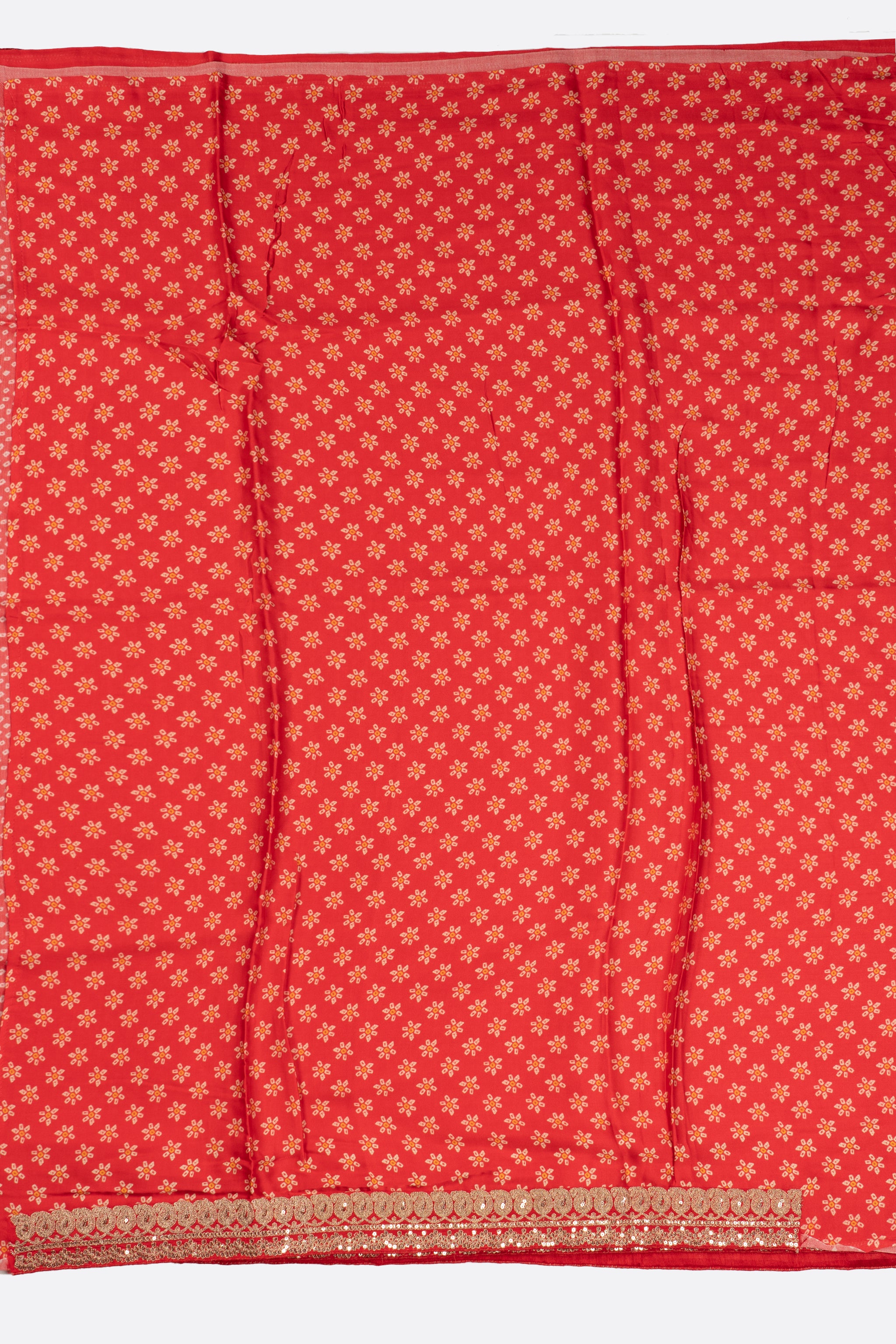 Coral Peach Woven Bandhani Saree ES0284