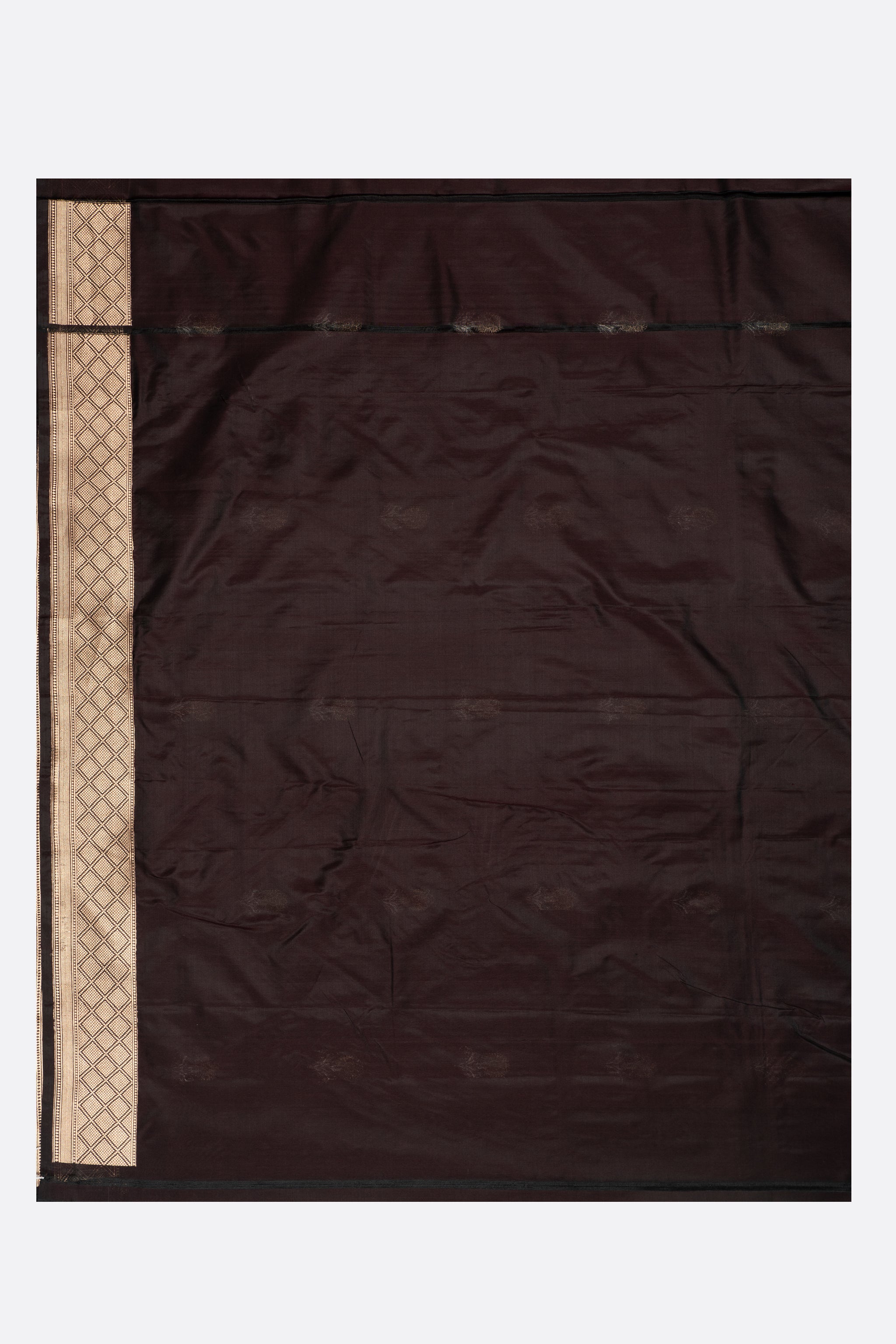 Dark Brown Woven Banaras Saree F00209