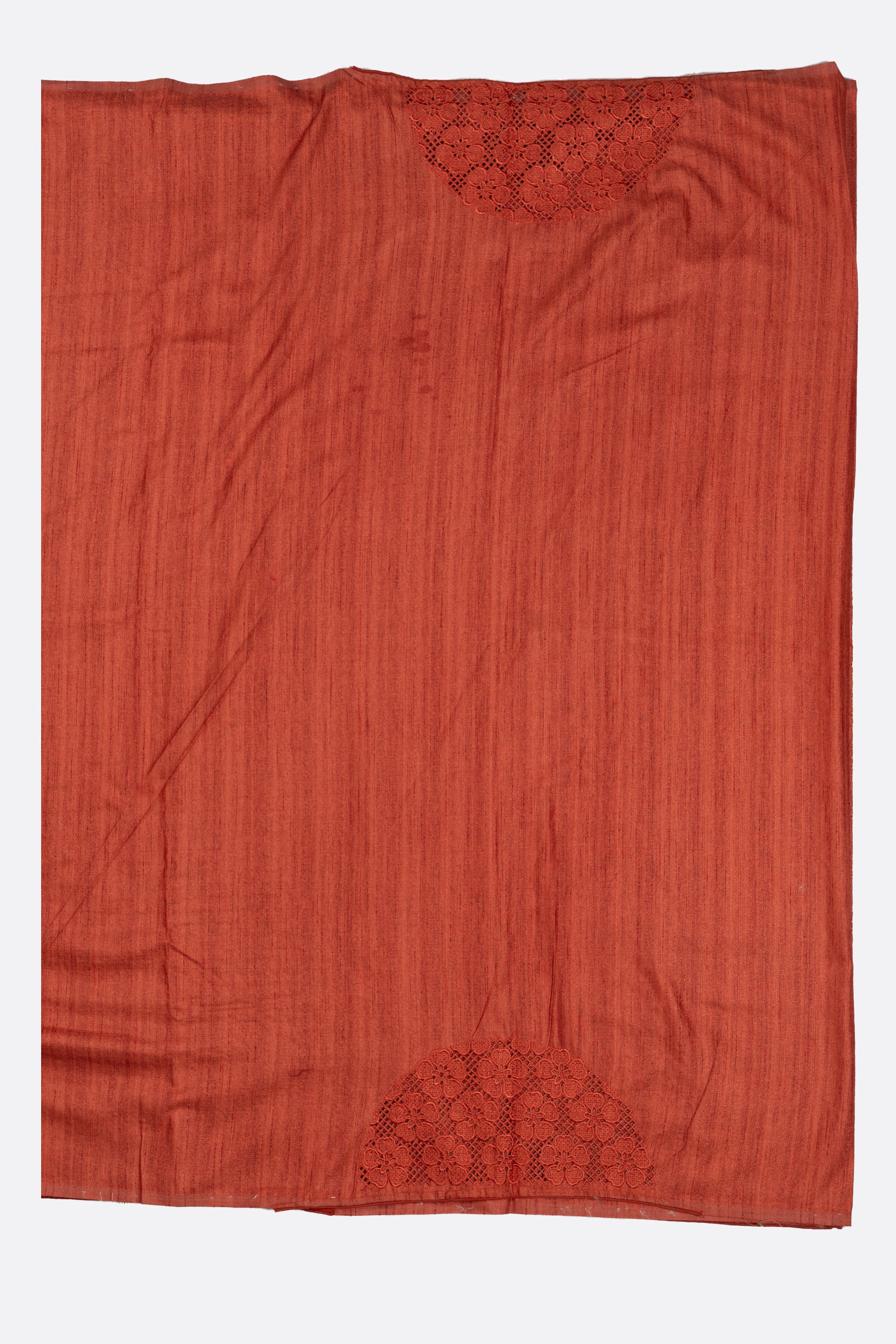 Dark Orange Woven Art Tussar Saree AB0497