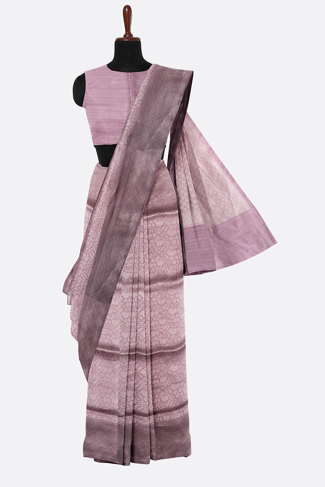 Dark Rose Woven Banaras ES0477