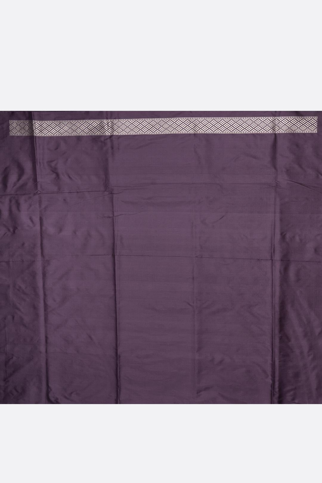 Grape Violet Woven Banaras Saree F00204