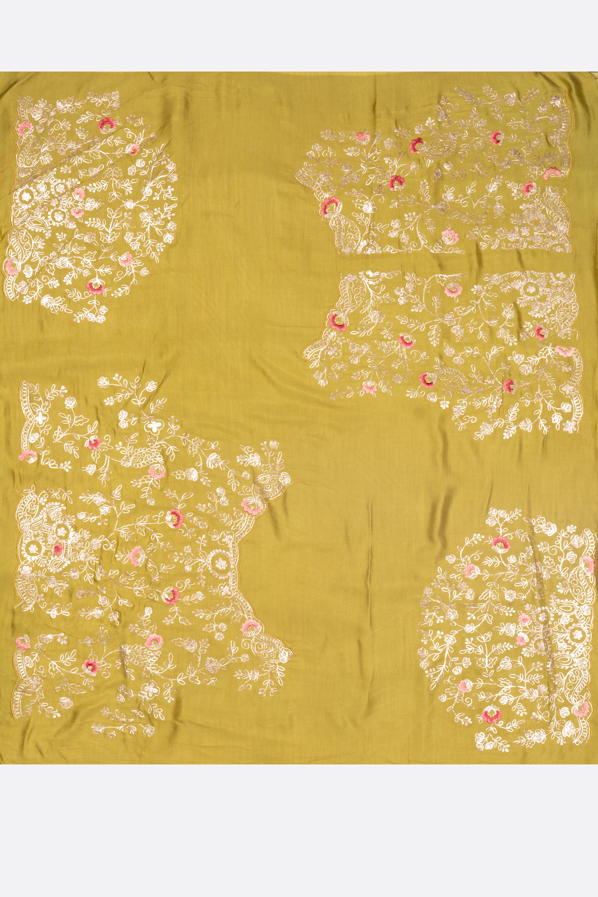 Green Embellished Organza Saree F01124