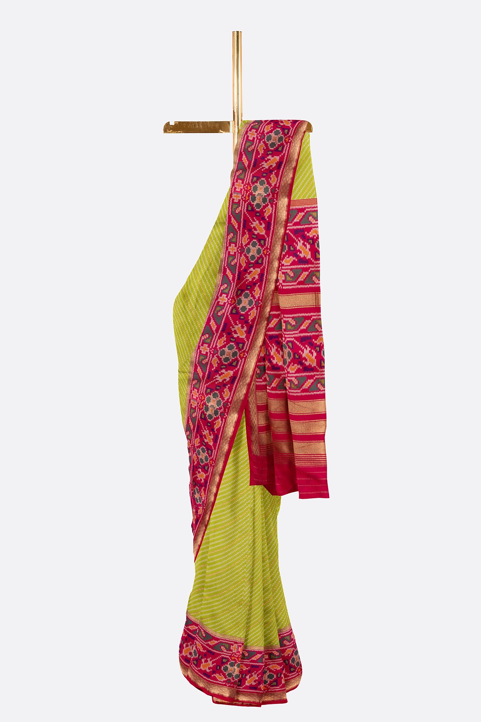 Green Woven Art Banaras Saree F00875