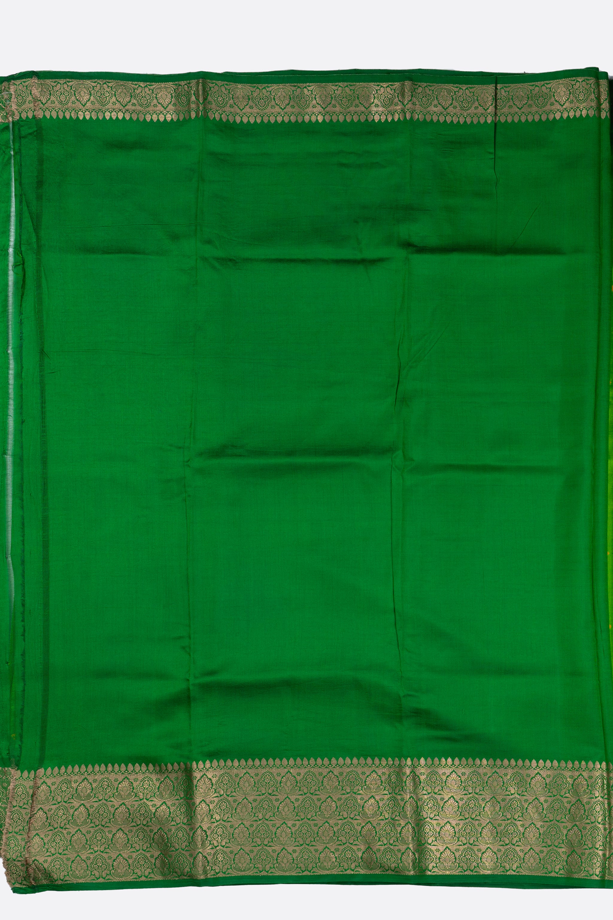 Green Woven Chiniya Saree ES1146