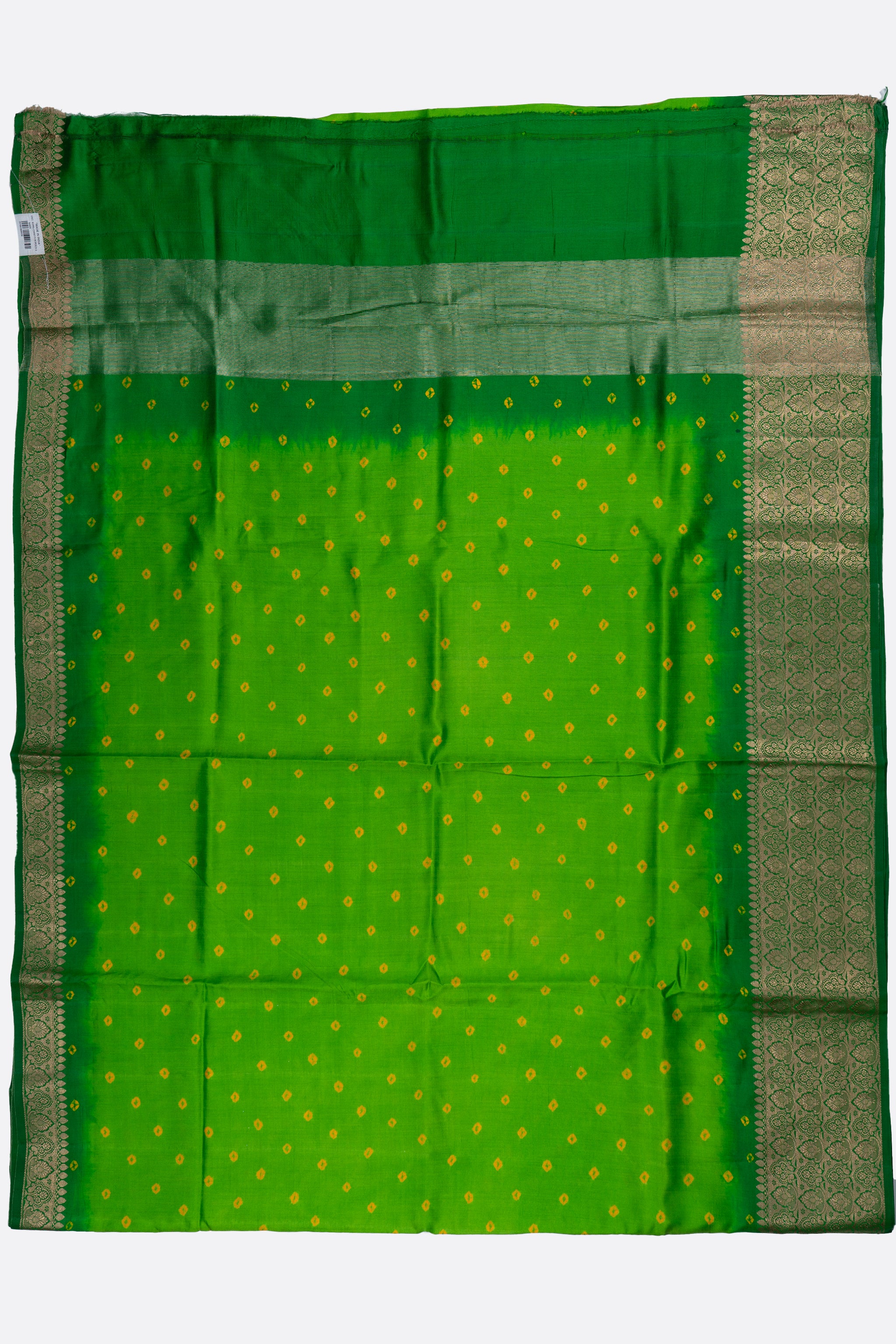 Green Woven Chiniya Saree ES1146