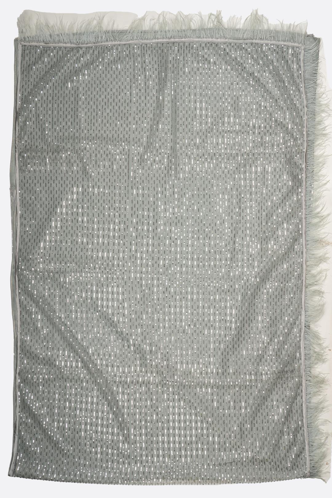 Grey Sequins Net Saree ES0188