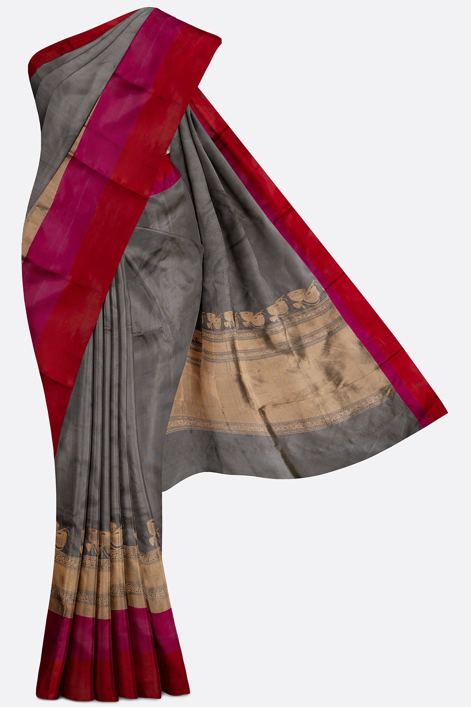Grey Woven Banaras Saree 900945