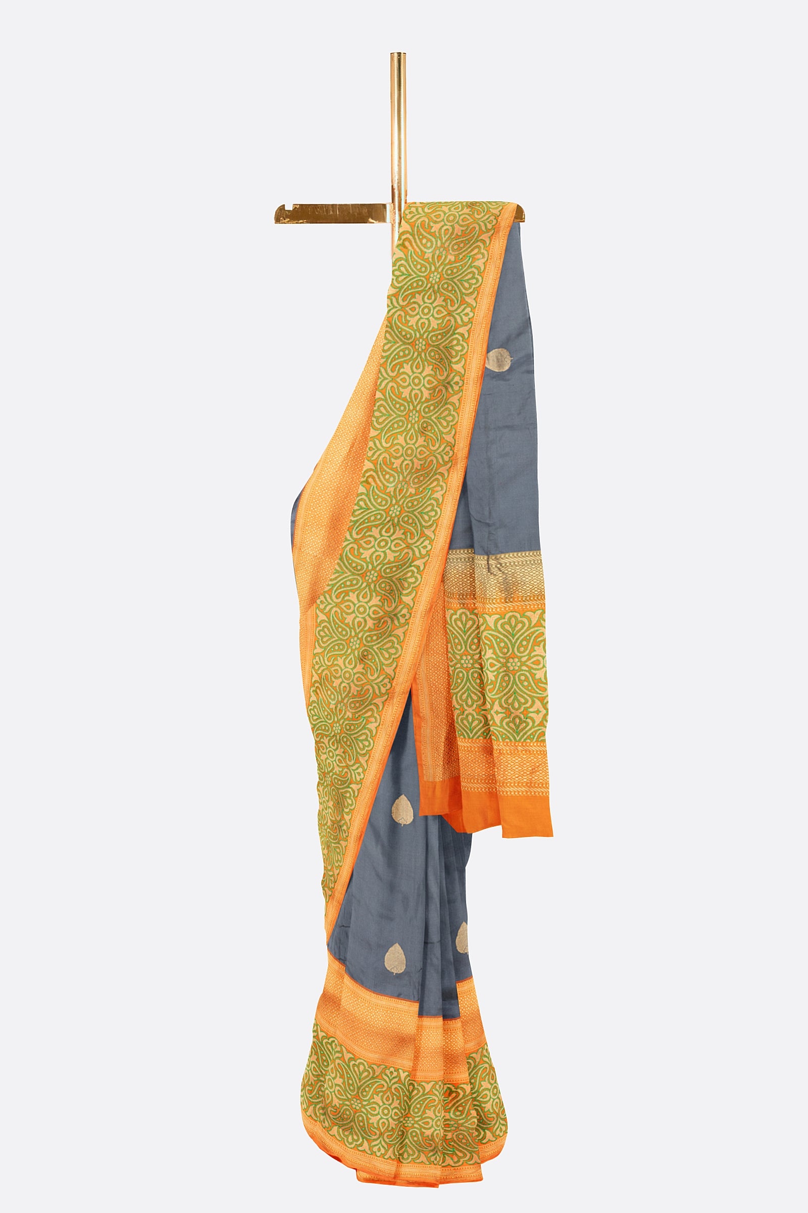 Grey Woven Banaras Saree BS0983