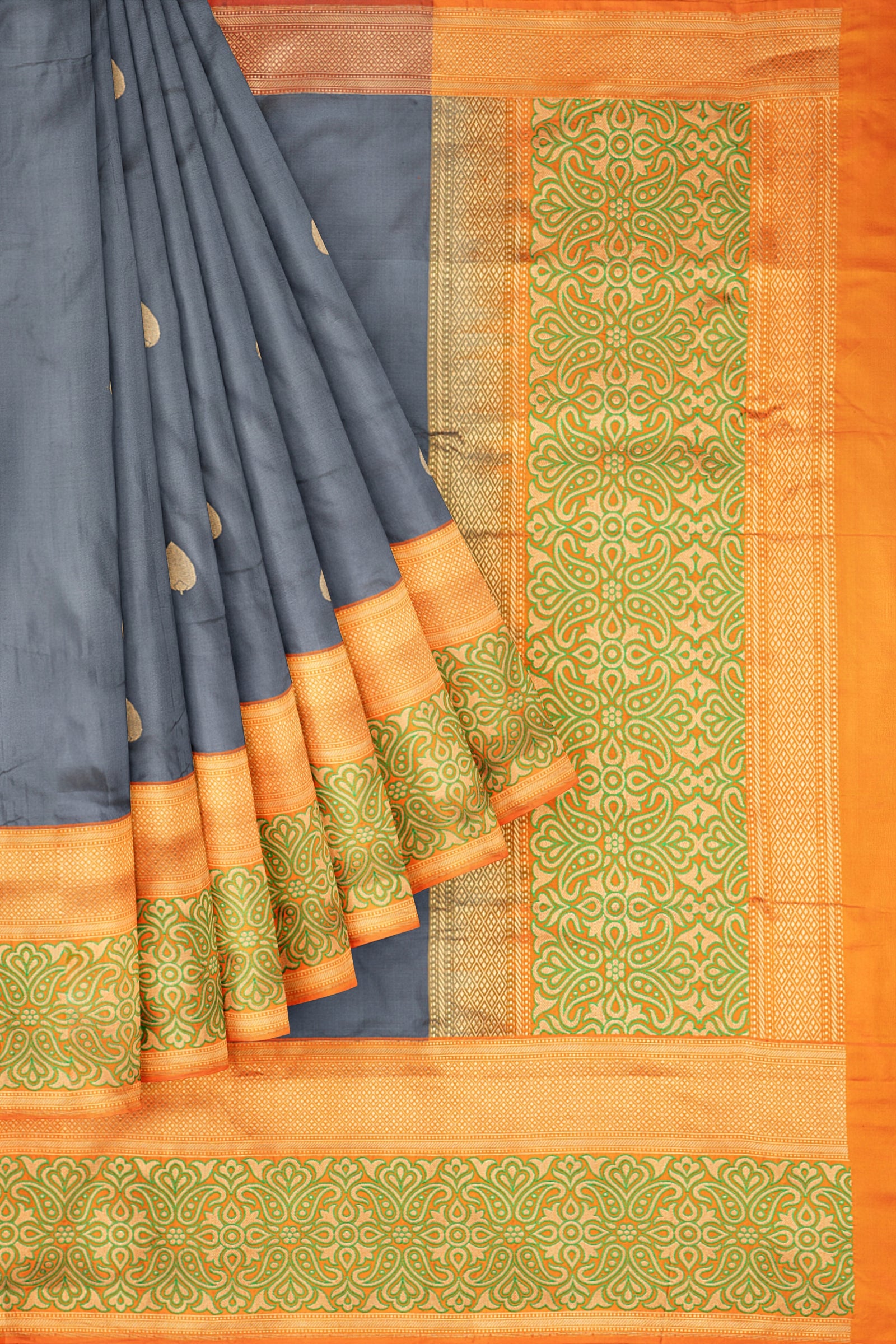 Grey Woven Banaras Saree BS0983