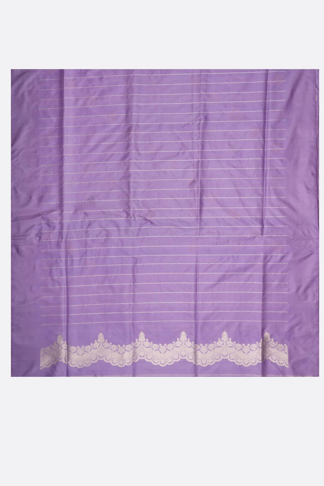 Lavender Woven Banaras Saree F00198