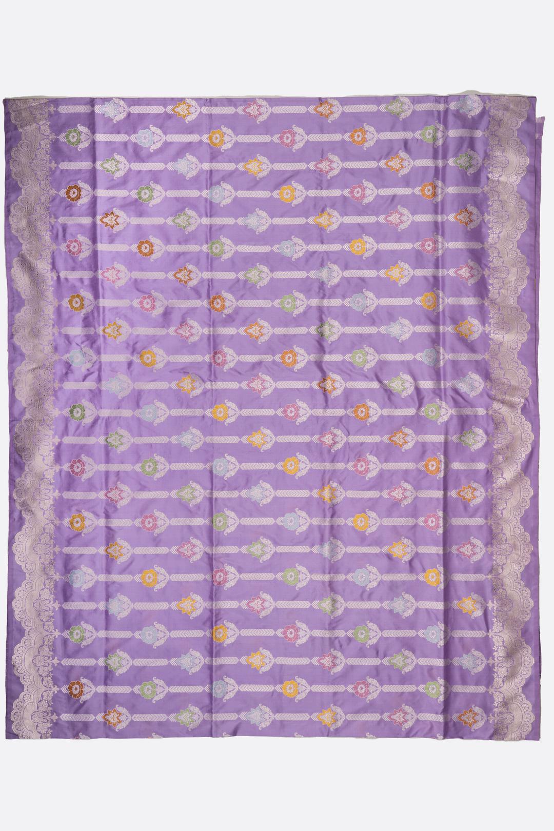 Lavender Woven Banaras Saree F00198