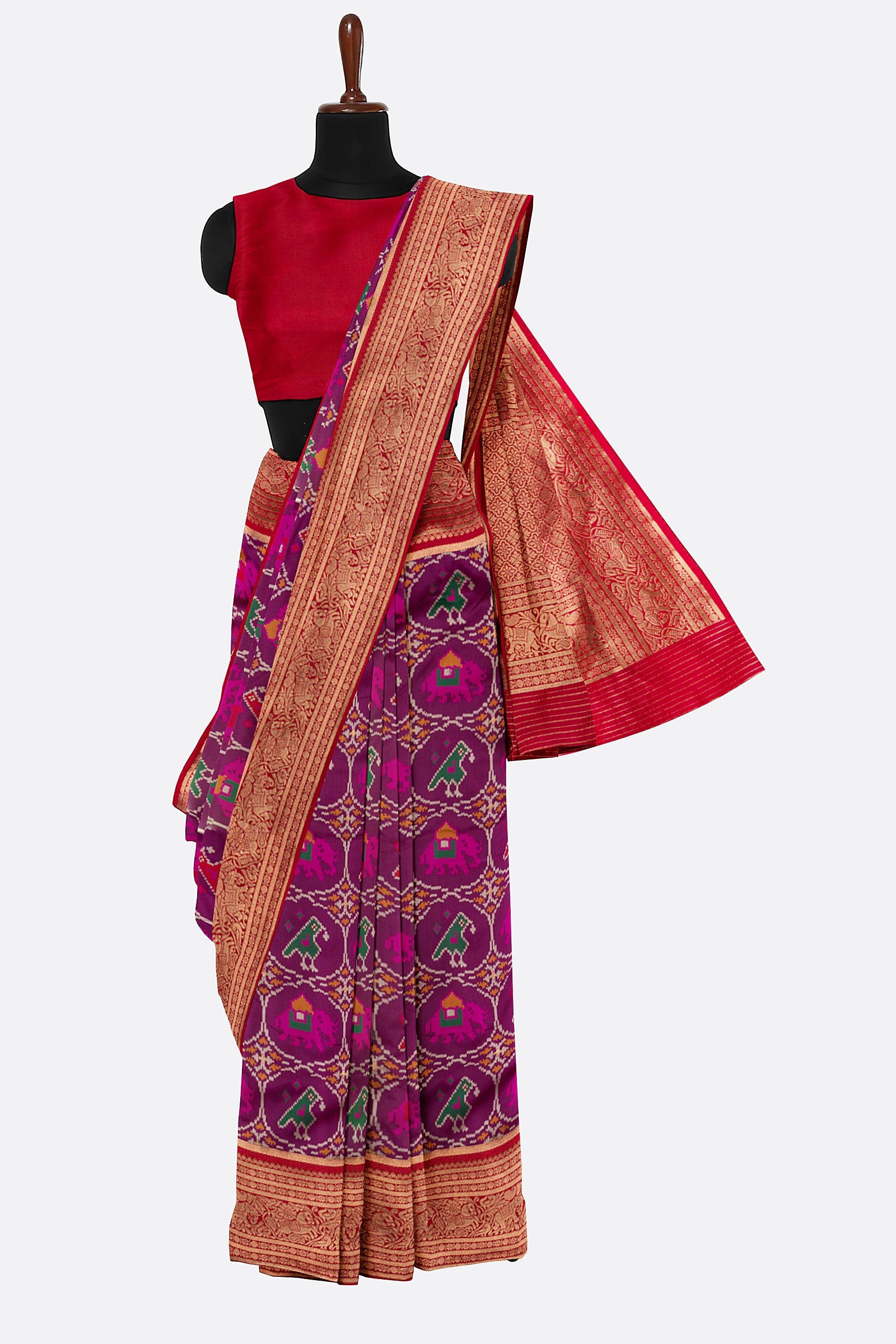 Magenta Woven Banaras Saree CS0424