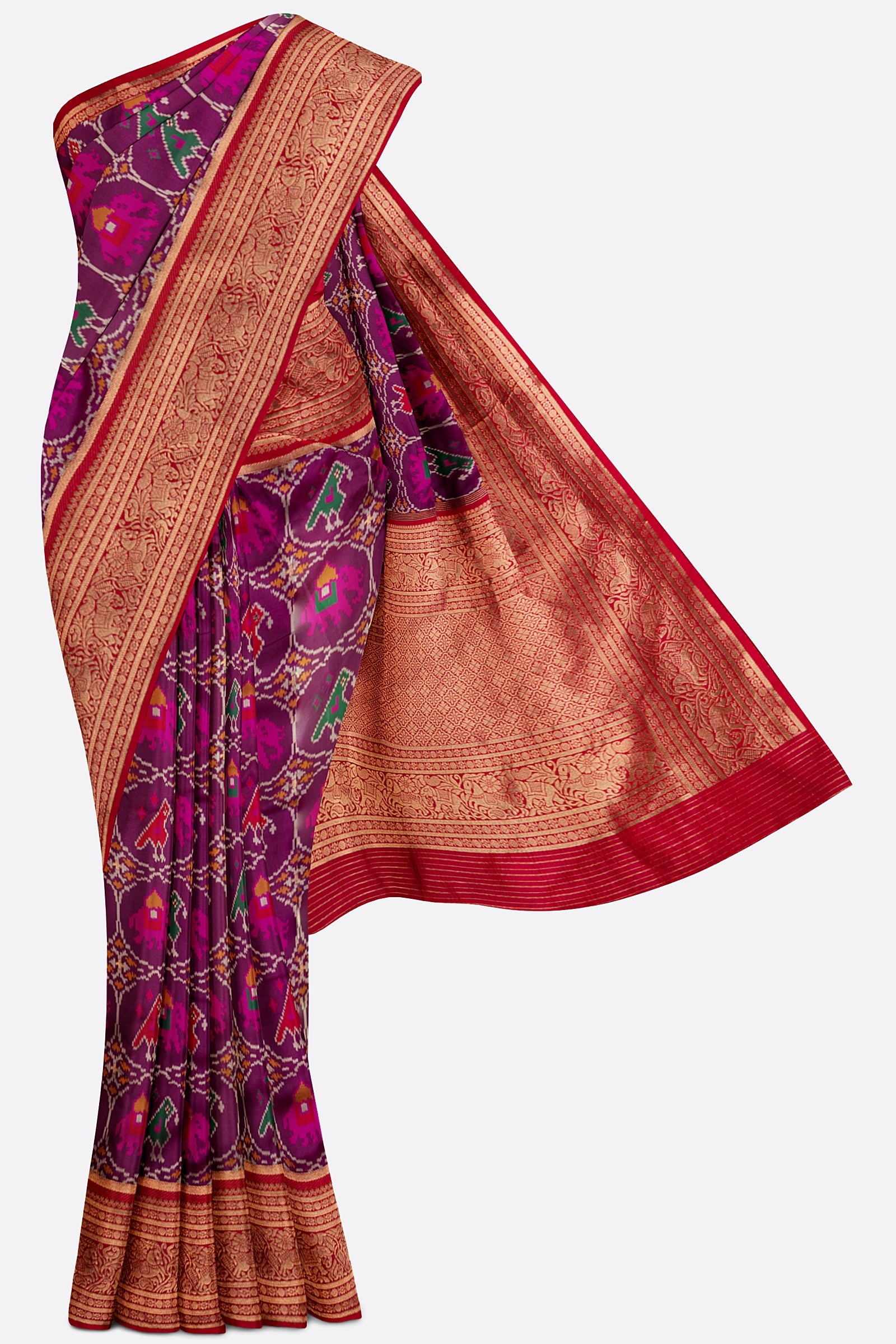 Magenta Woven Banaras Saree CS0424