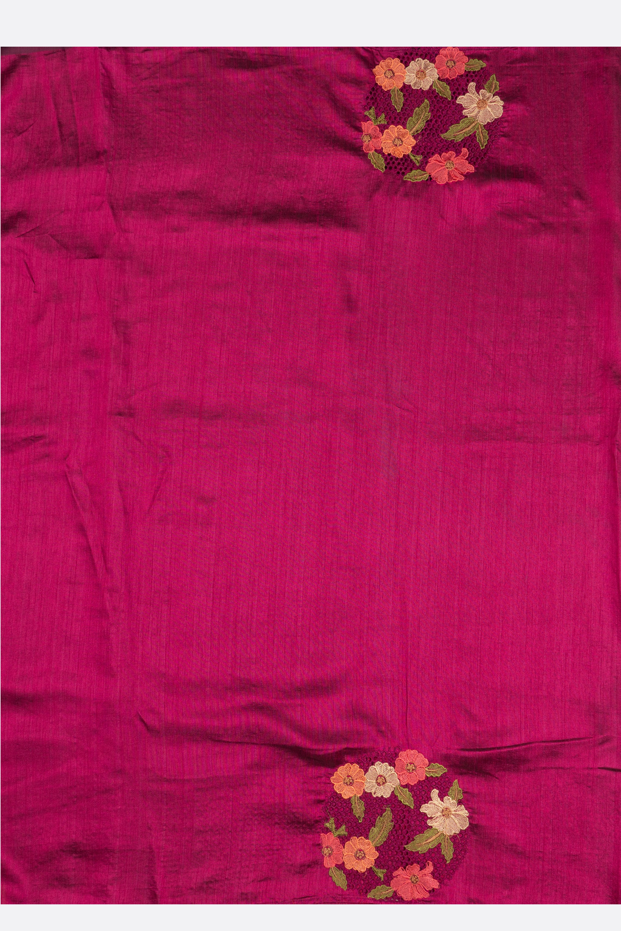 Magenta Woven Chiniya Saree AB0843