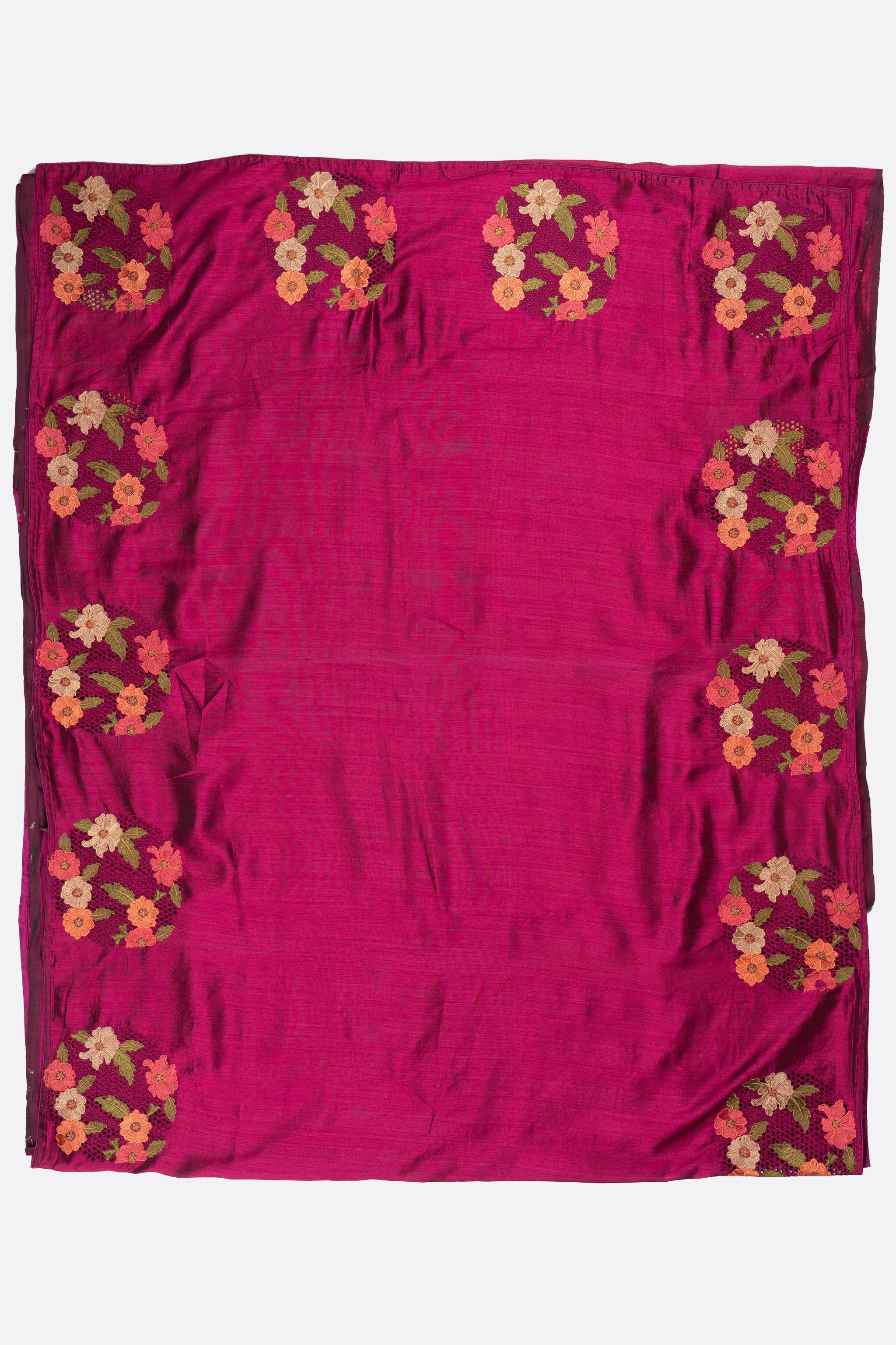 Magenta Woven Chiniya Saree AB0843
