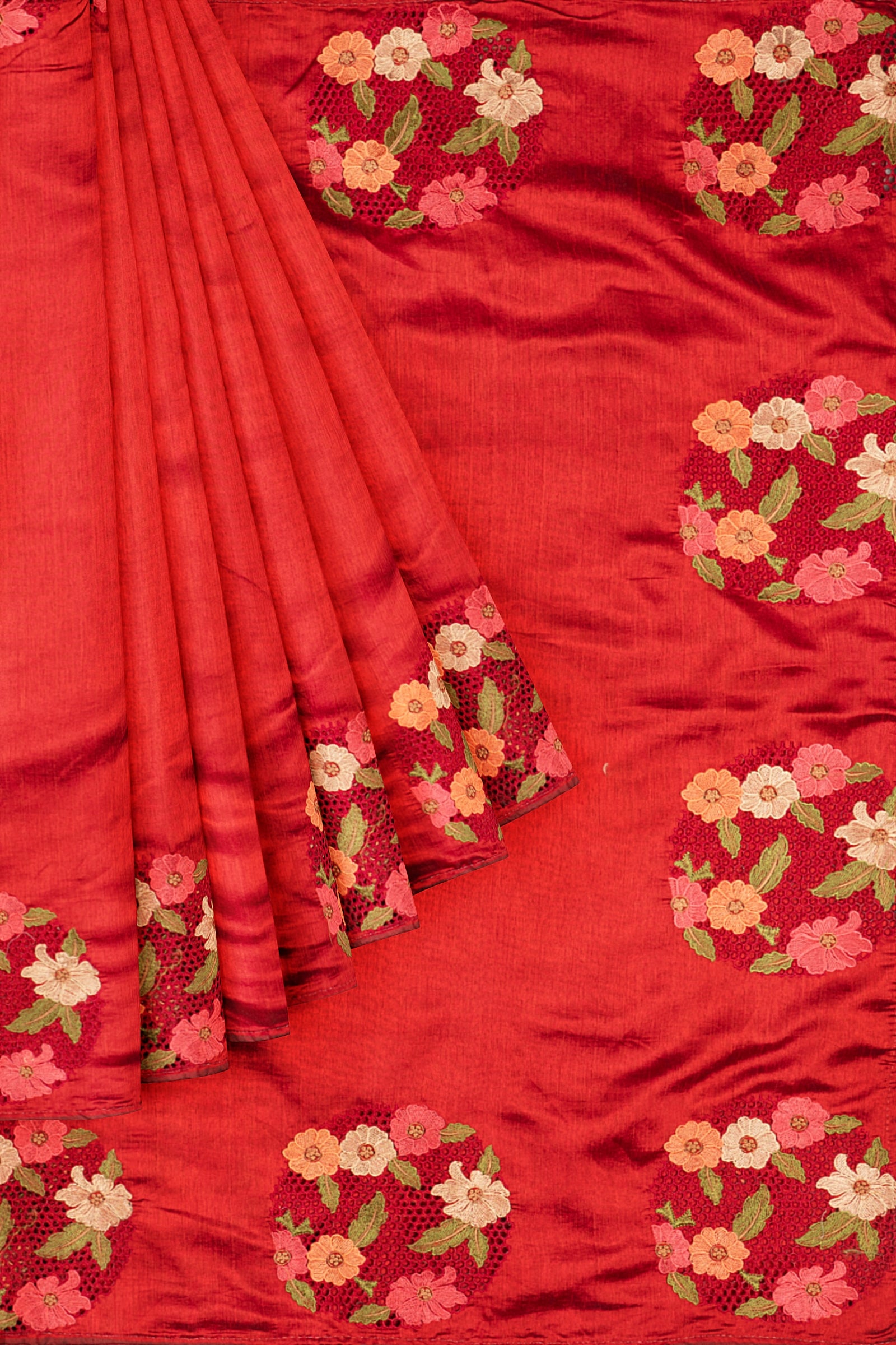 Maroon Woven Chiniya Saree AB0672