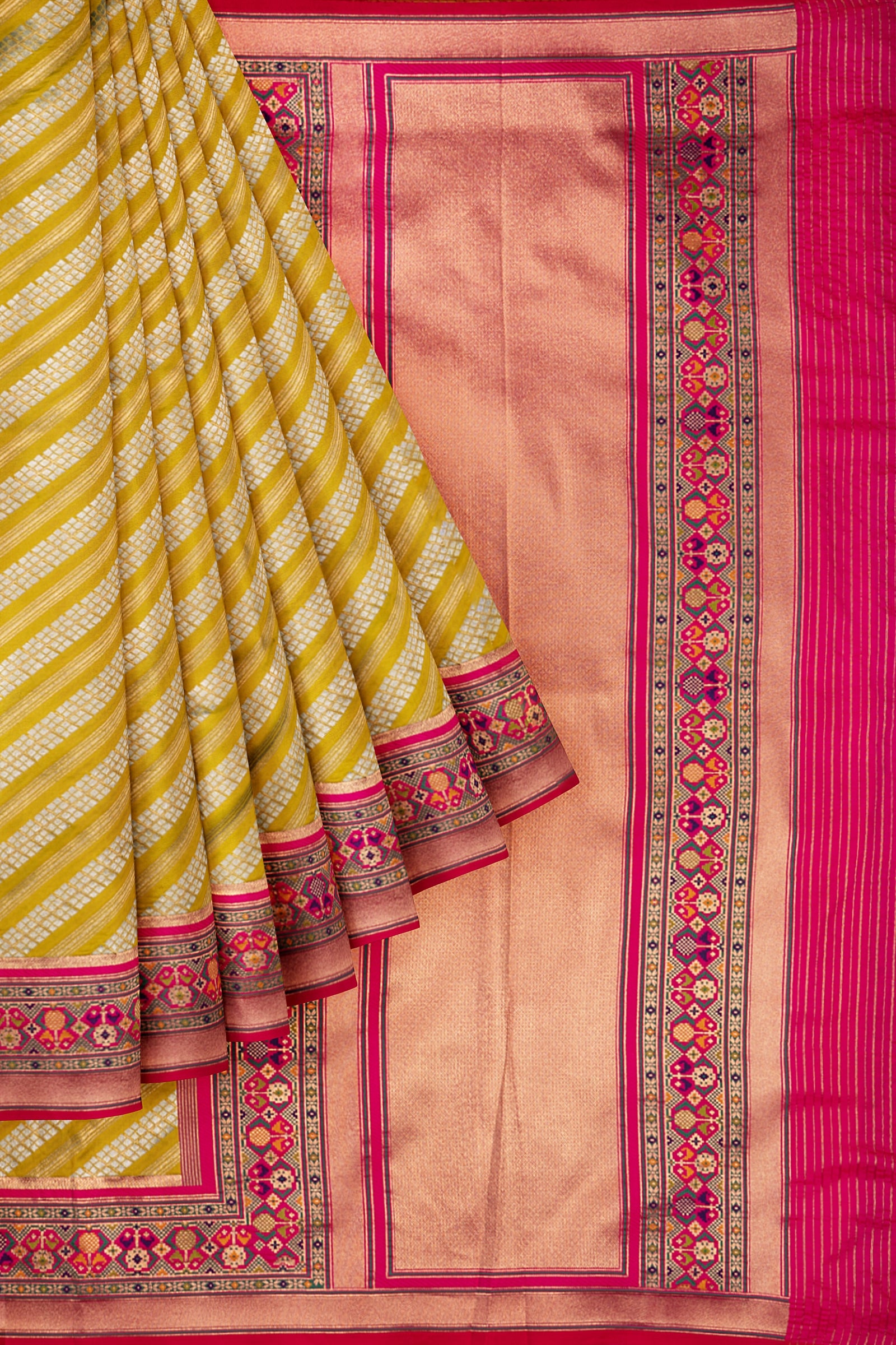 Mustard Woven Banaras Saree CS0497