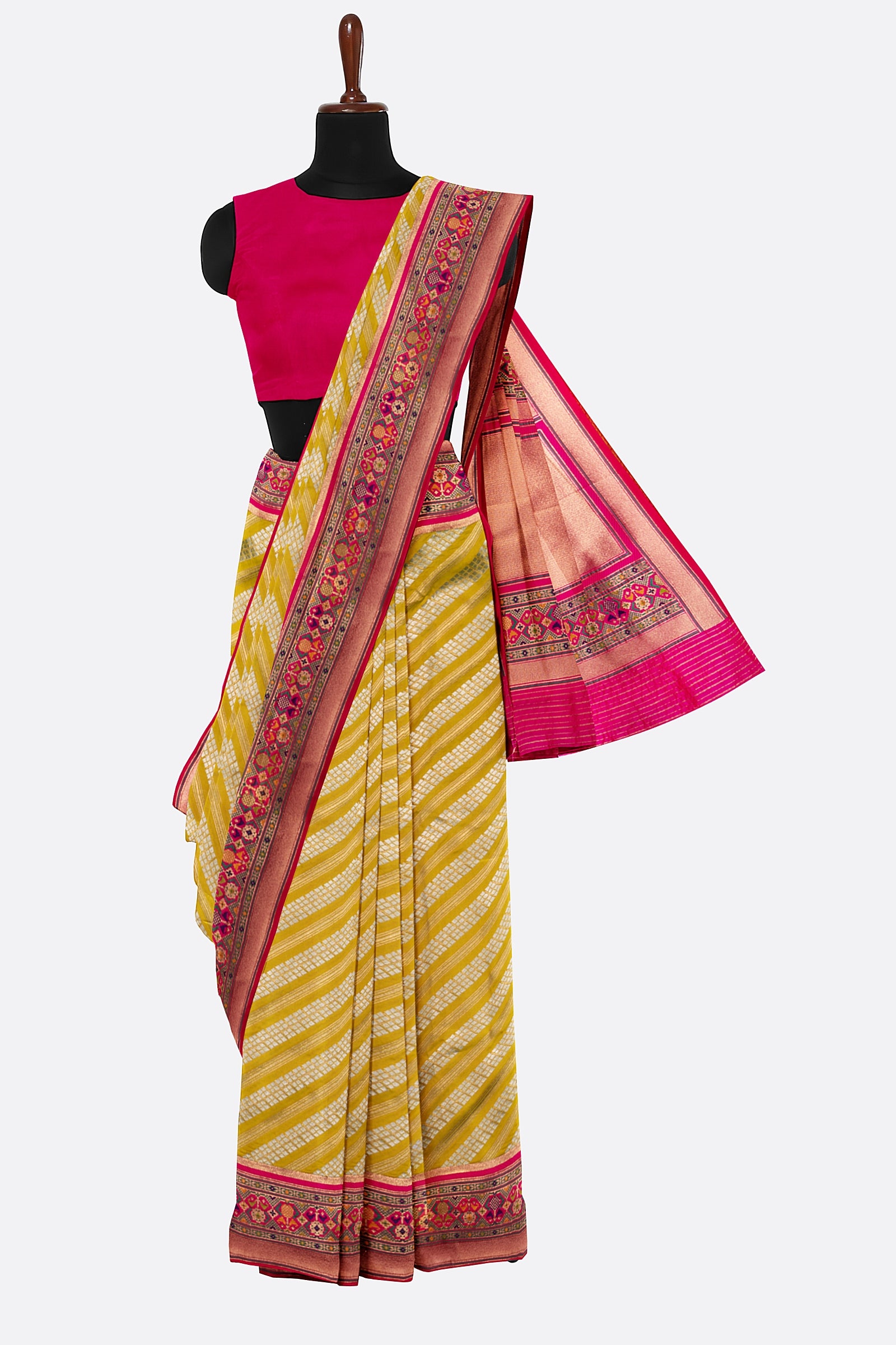 Mustard Woven Banaras Saree CS0497