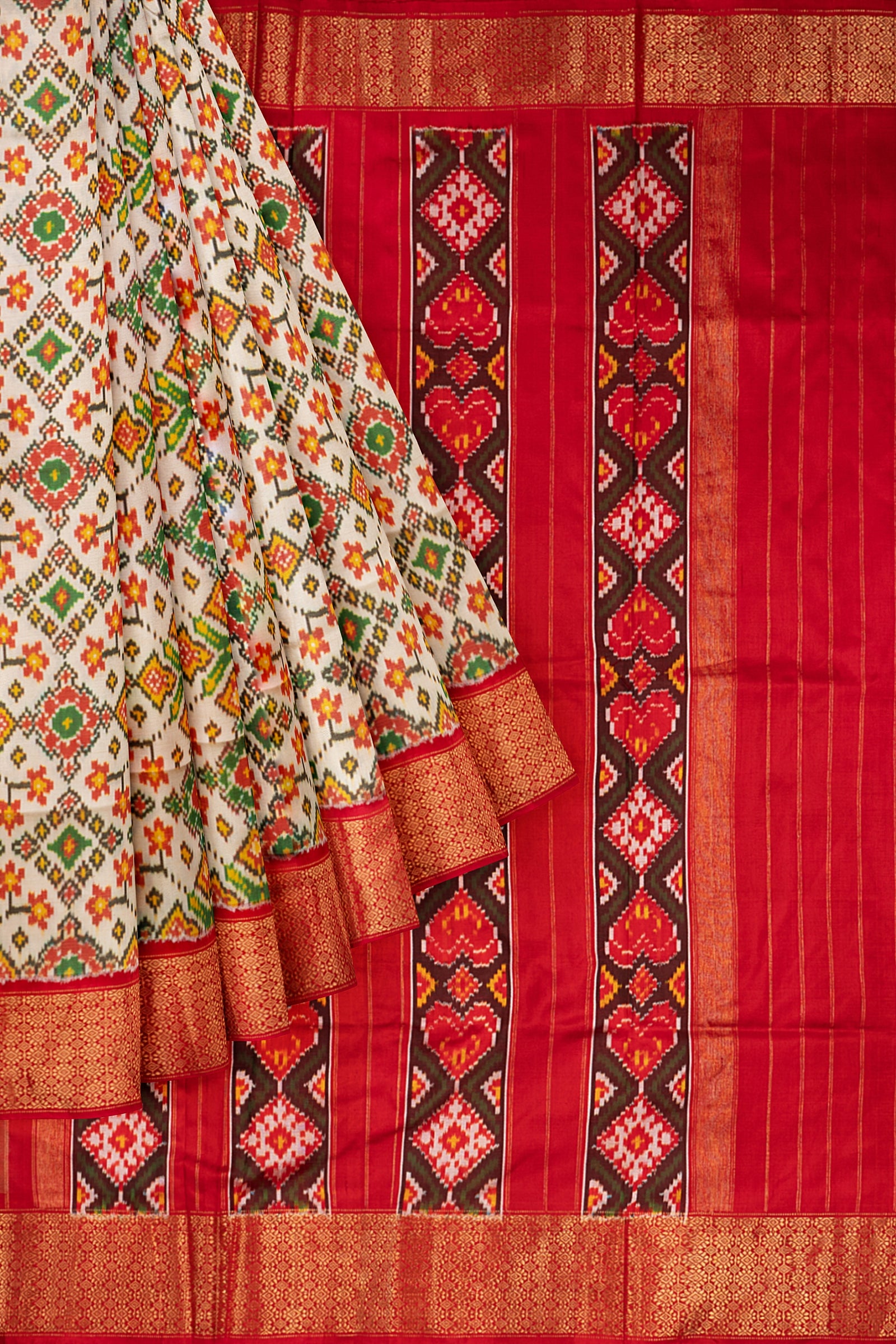 Off White Woven Pure Patola Saree ES1048