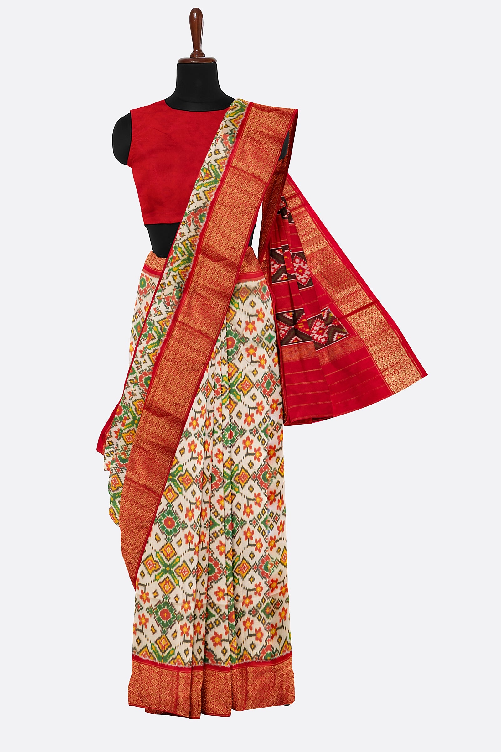 Off White Woven Pure Patola Saree ES1048