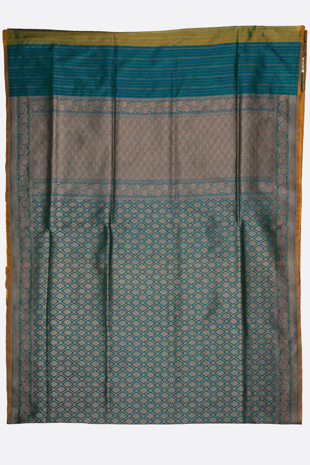 Peacock Blue Woven Banaras Saree ES0474