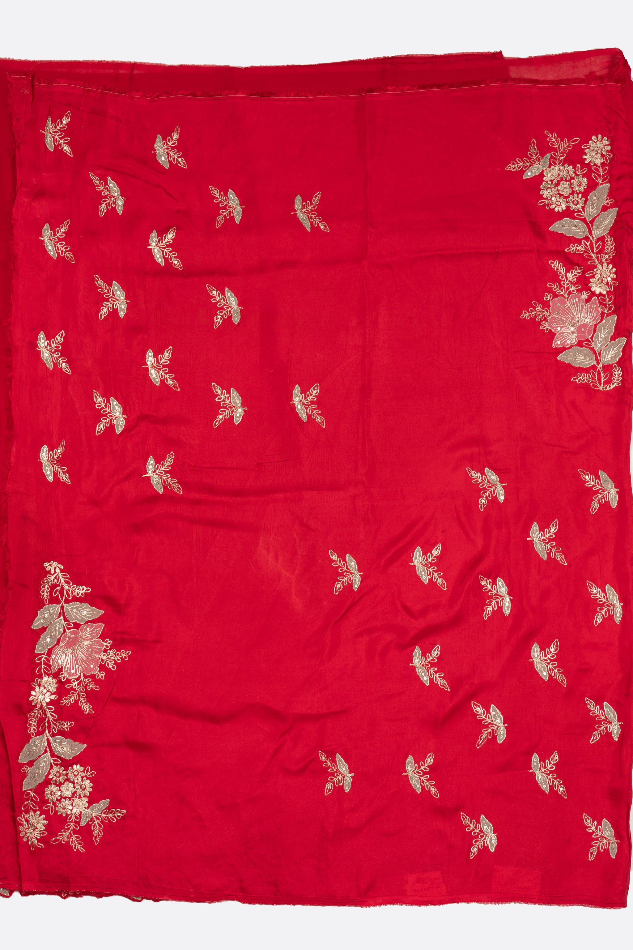 Pink Embellished Goergette Silk F01074