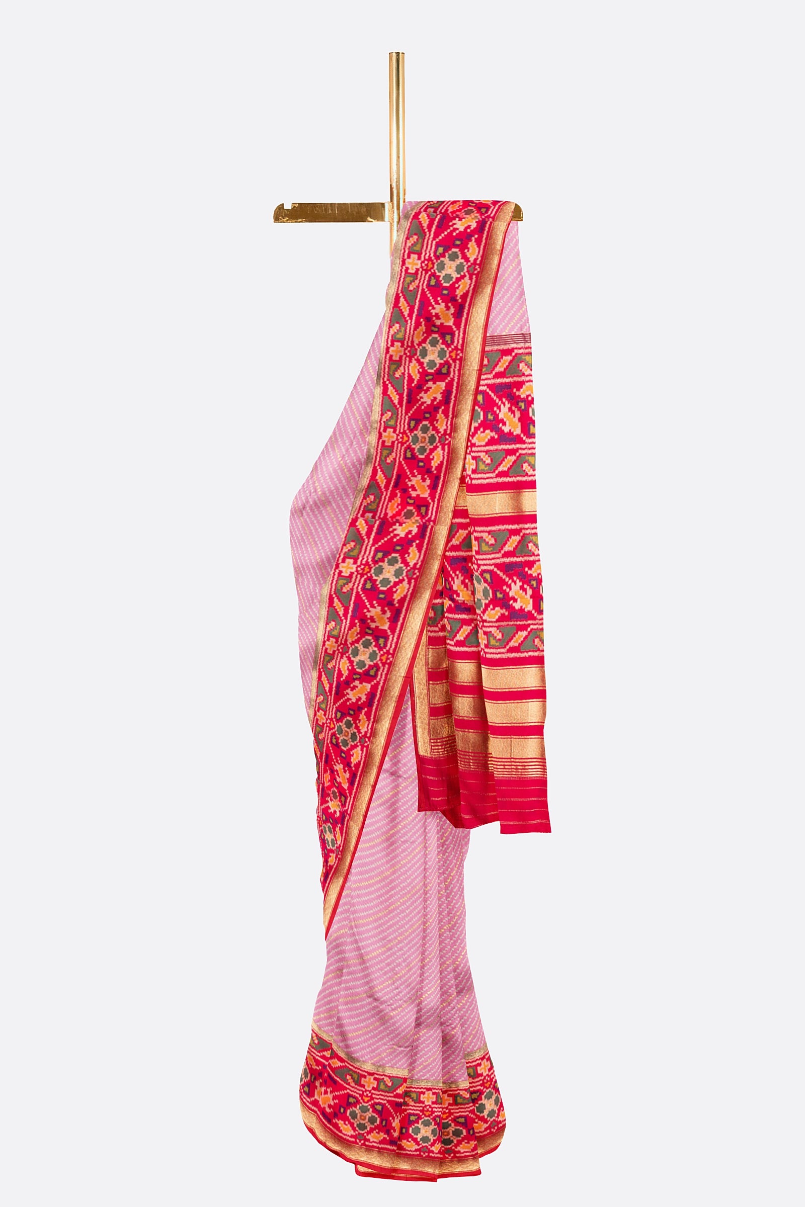 Pink Woven Art Banaras Saree F00875