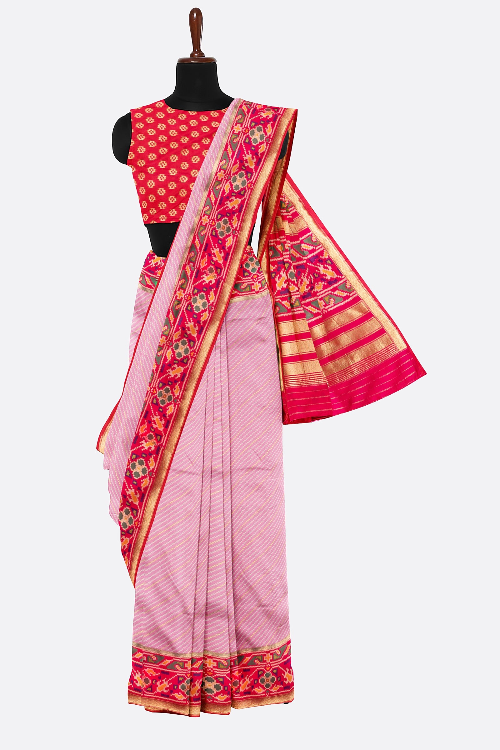 Pink Woven Art Banaras Saree F00875