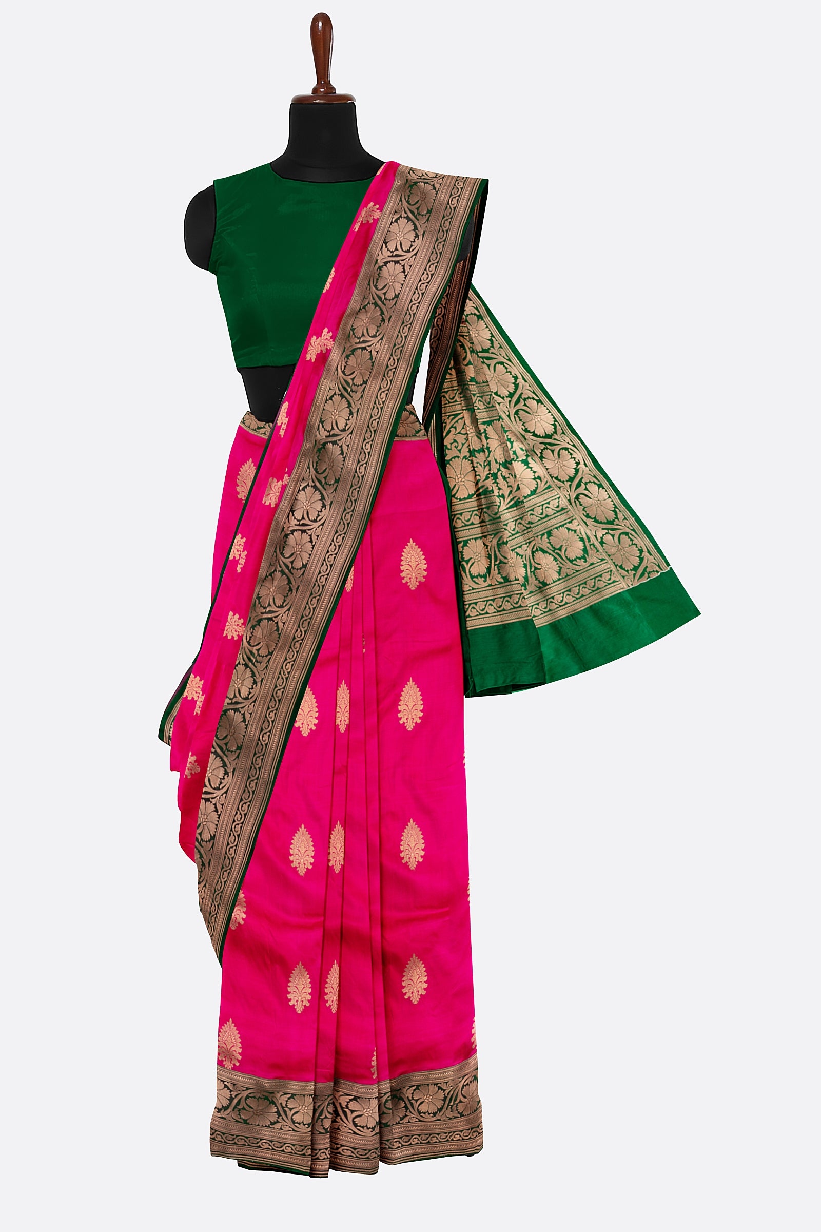Pink Woven Banaras Saree BS0976