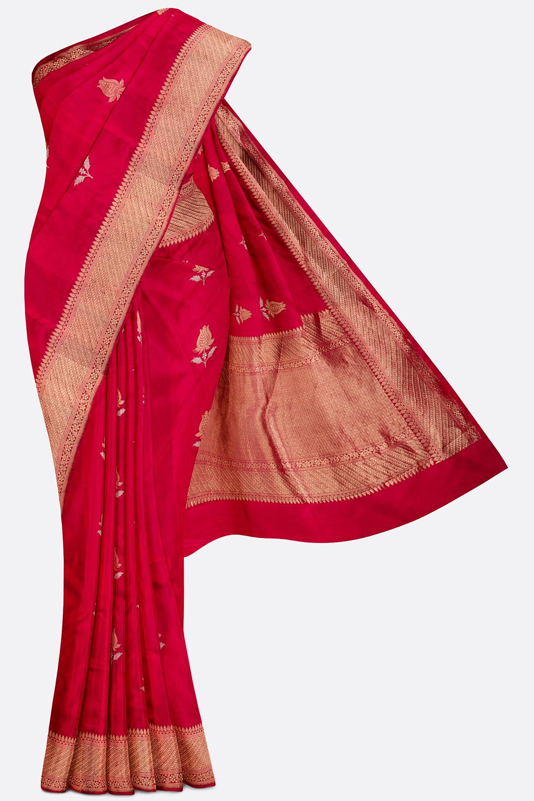 Pink Woven Banaras Saree F00209