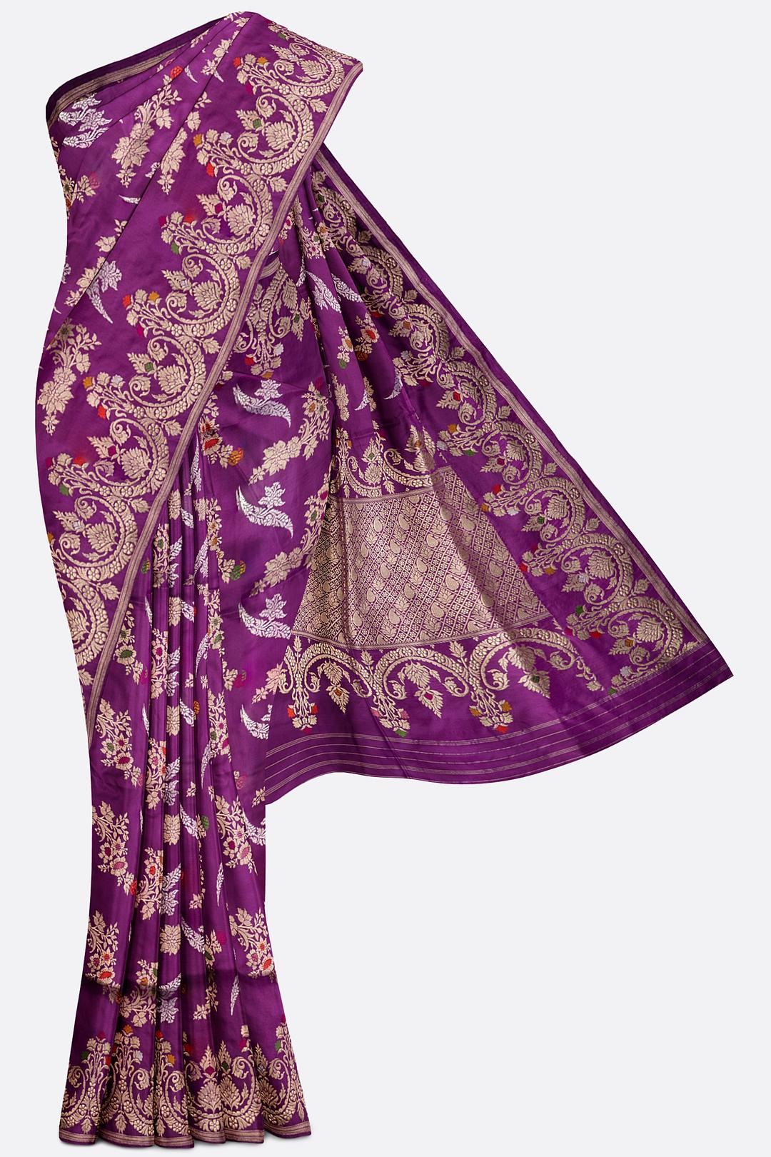 Pink Woven Banaras Saree F00209