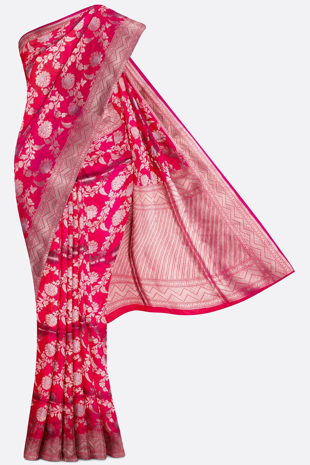 Pink Woven Banaras Saree F00209