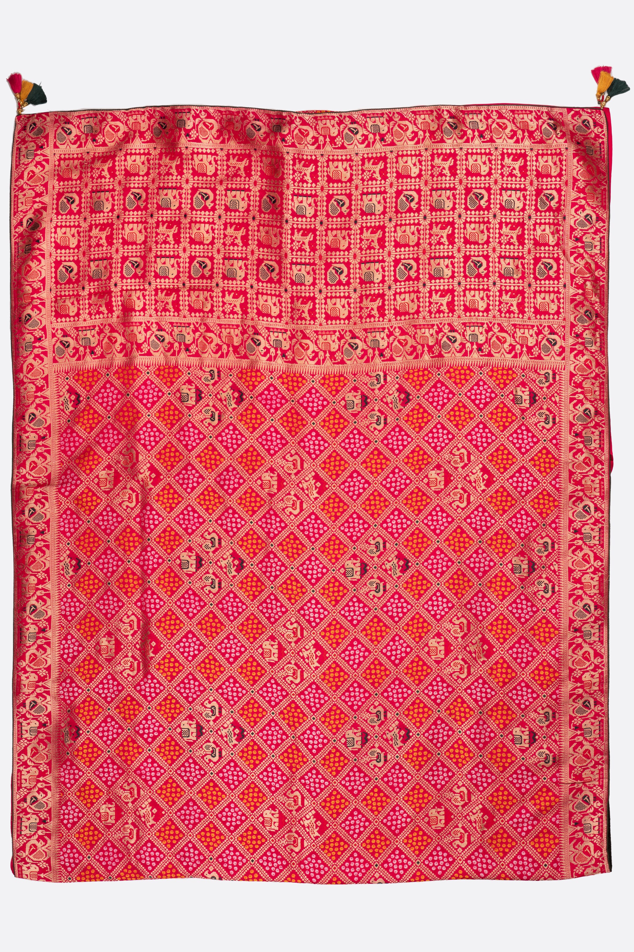 Pink Woven Bandhani Saree DS0261