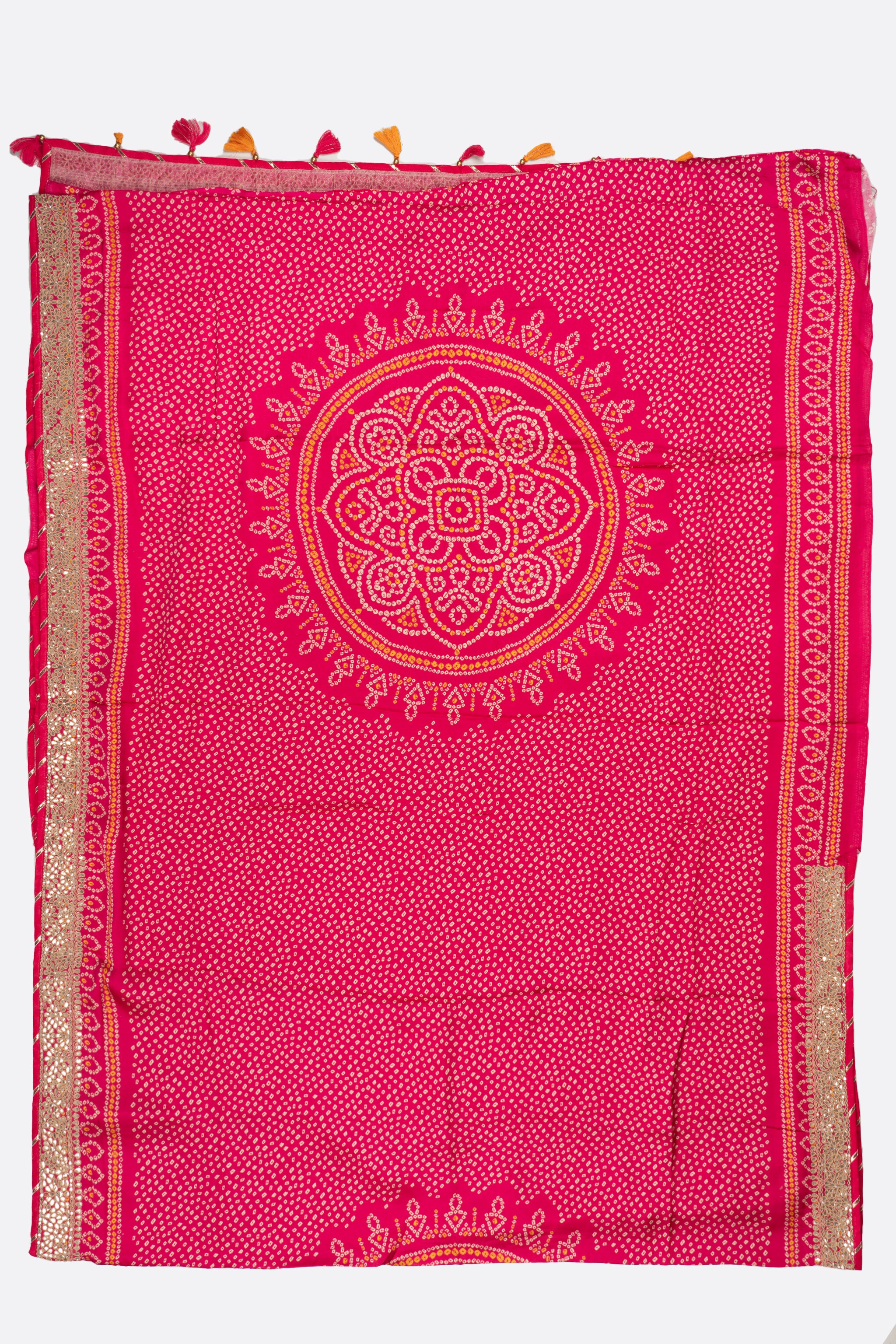 Pink Woven Bandhani Saree ES0290