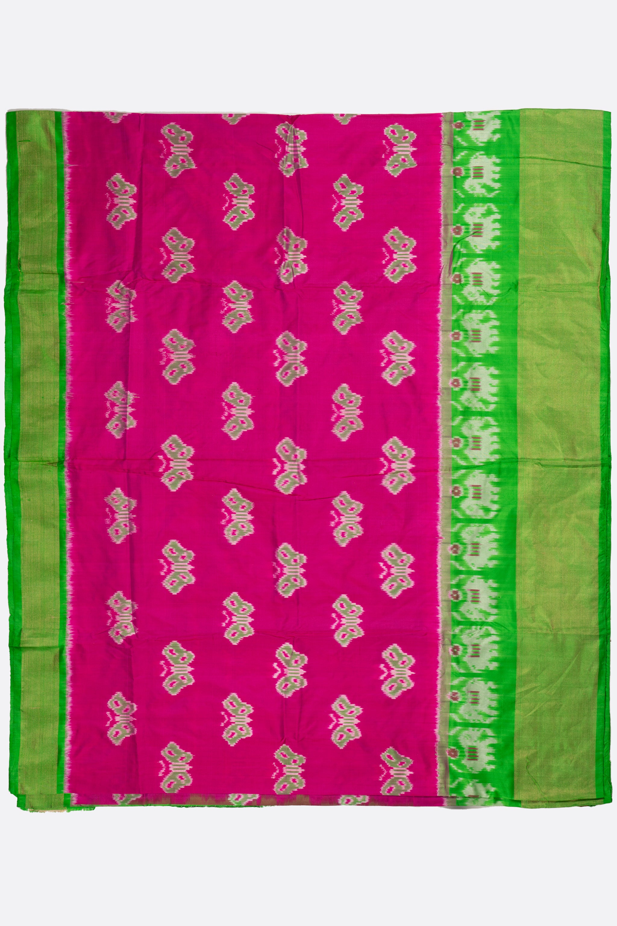 Pink Woven Ikat Pochampally Saree IA002