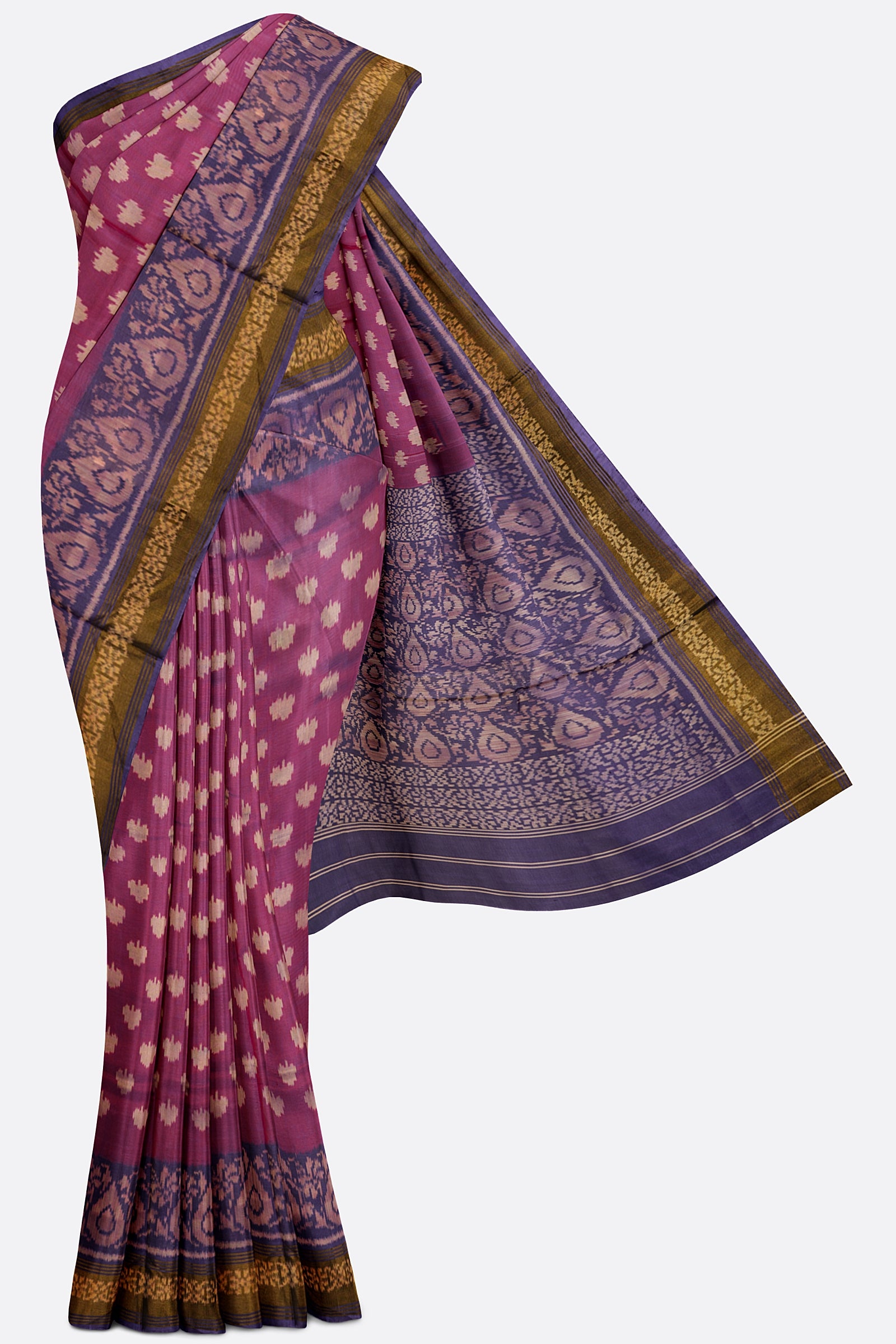 Pink Woven Patola Saree BS0038