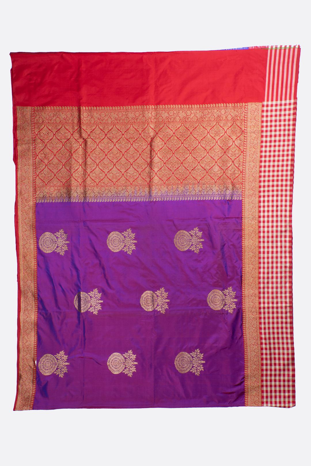 Purple Woven Banaras Saree 900907