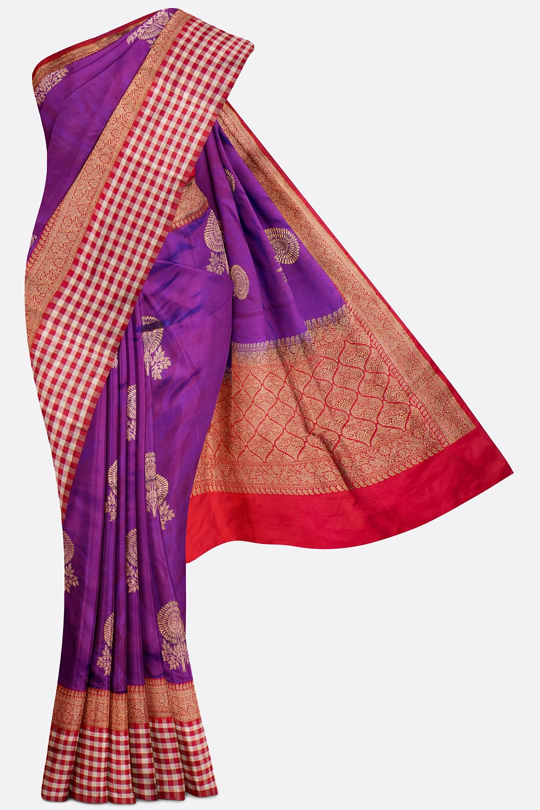 Purple Woven Banaras Saree 900907