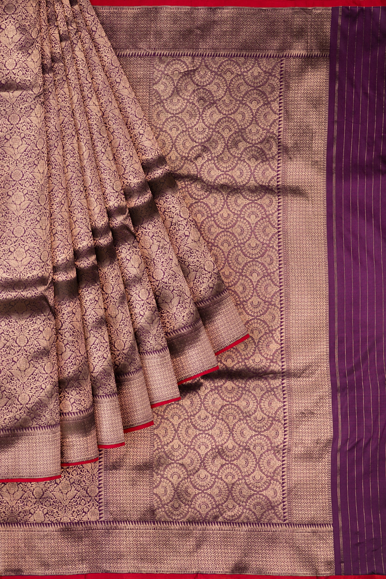 Purple Woven Banaras Saree F00210