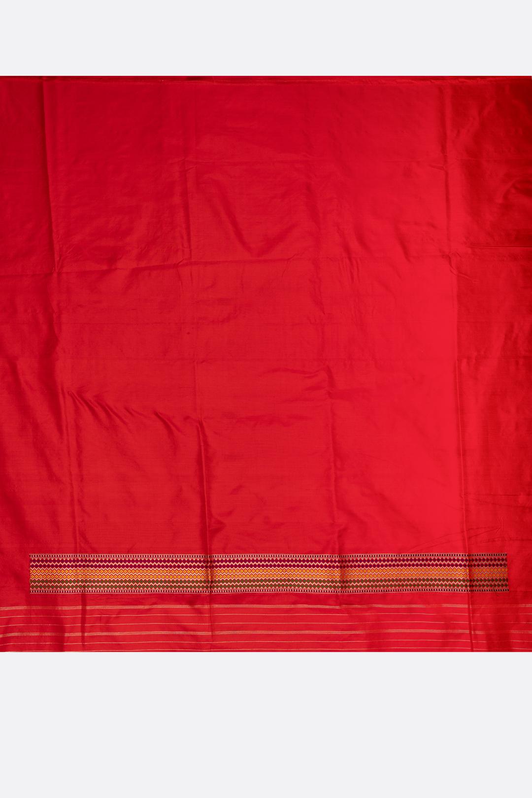 Red Woven Banaras Saree F00198