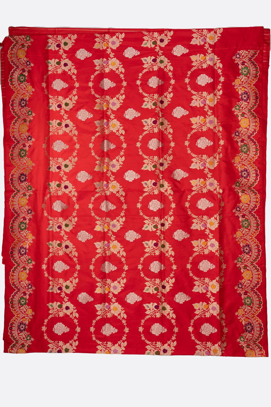 Red Woven Banaras Saree F00198