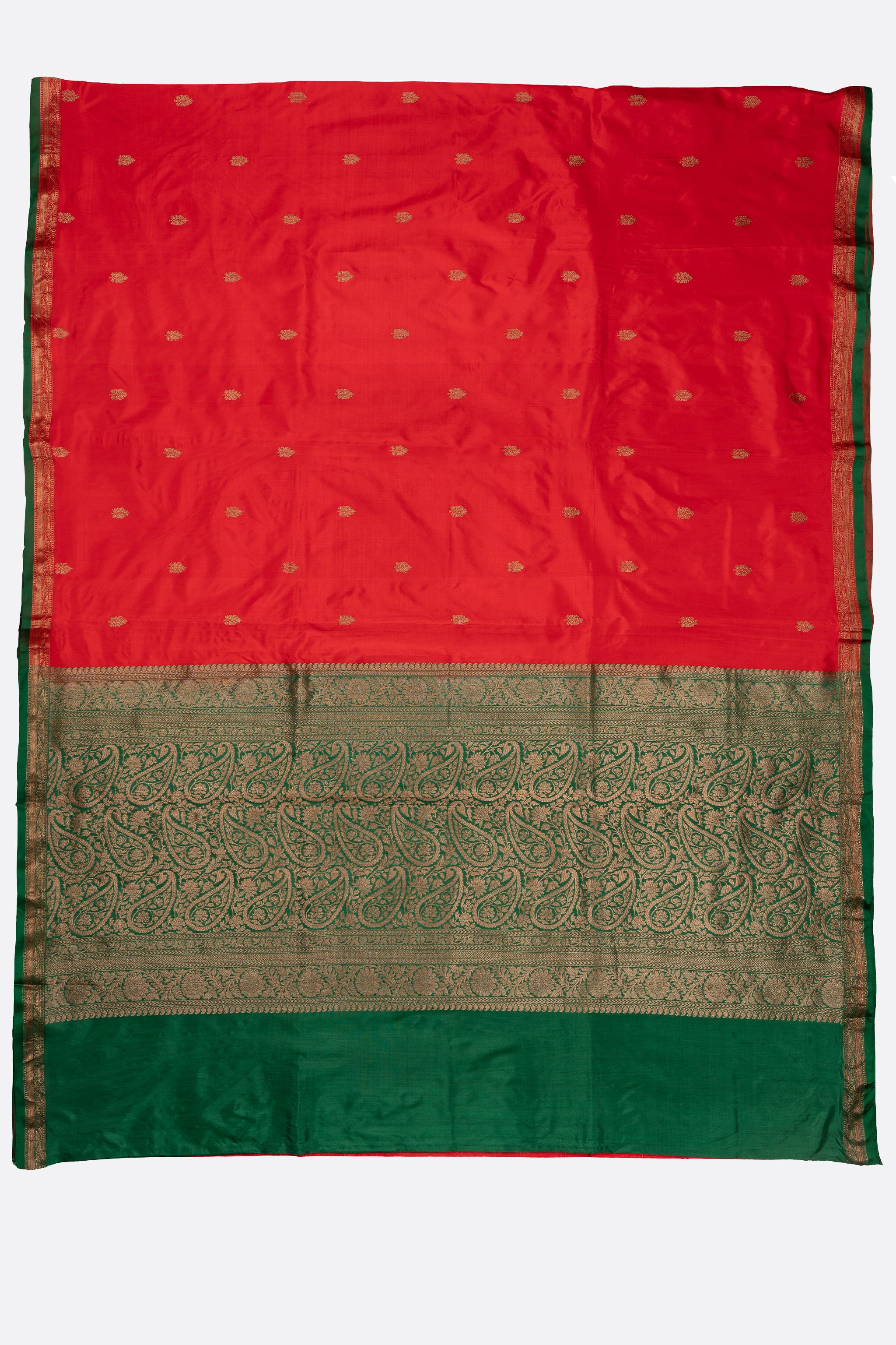 Red Woven Banaras Saree F00955