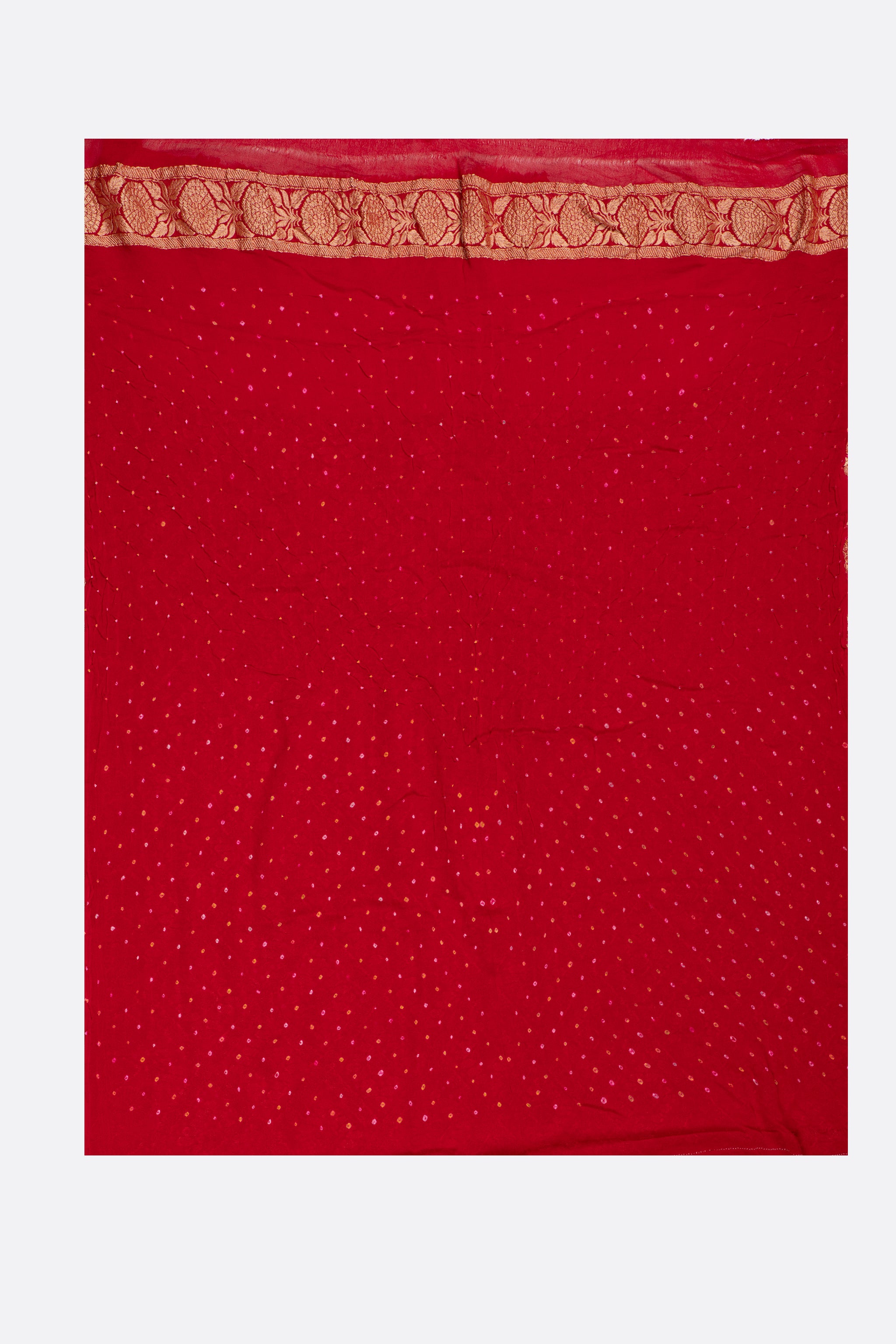 Red Woven Bandhani Saree ES0445