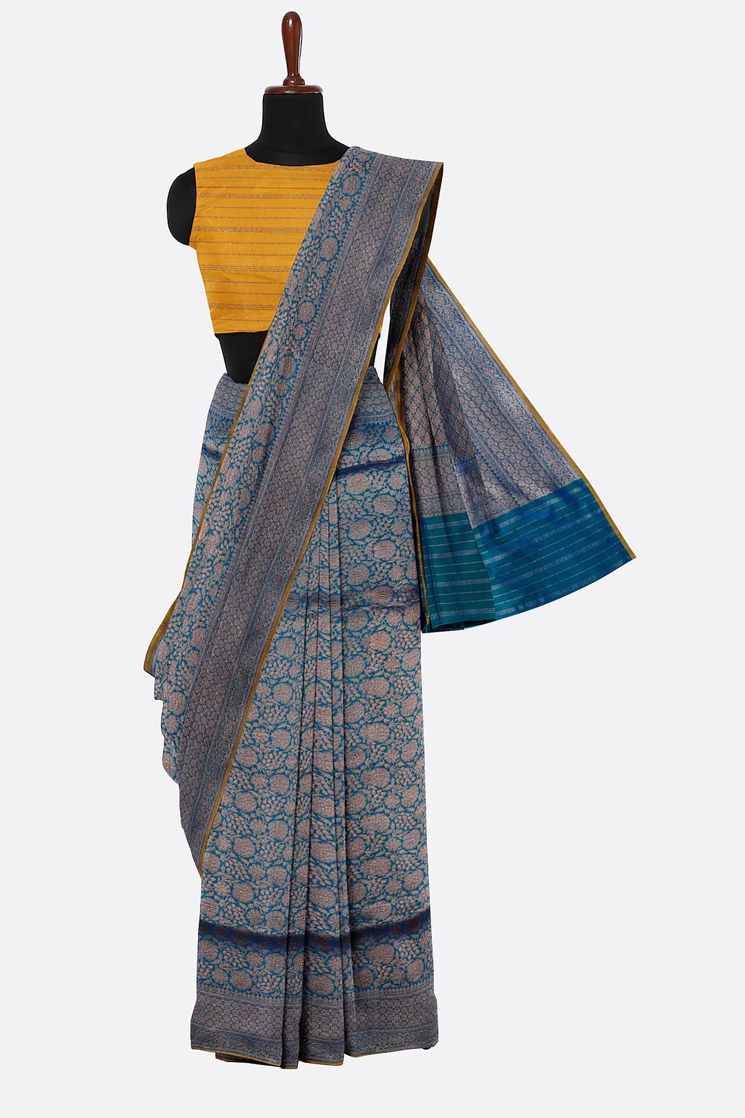 Royal Blue Woven Banaras Saree ES0474