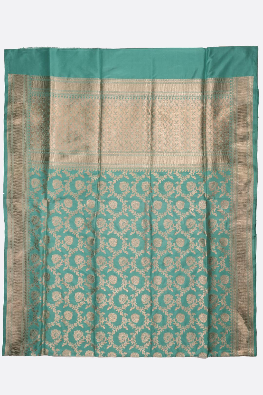 Sky Blue Woven Banaras Saree F00211