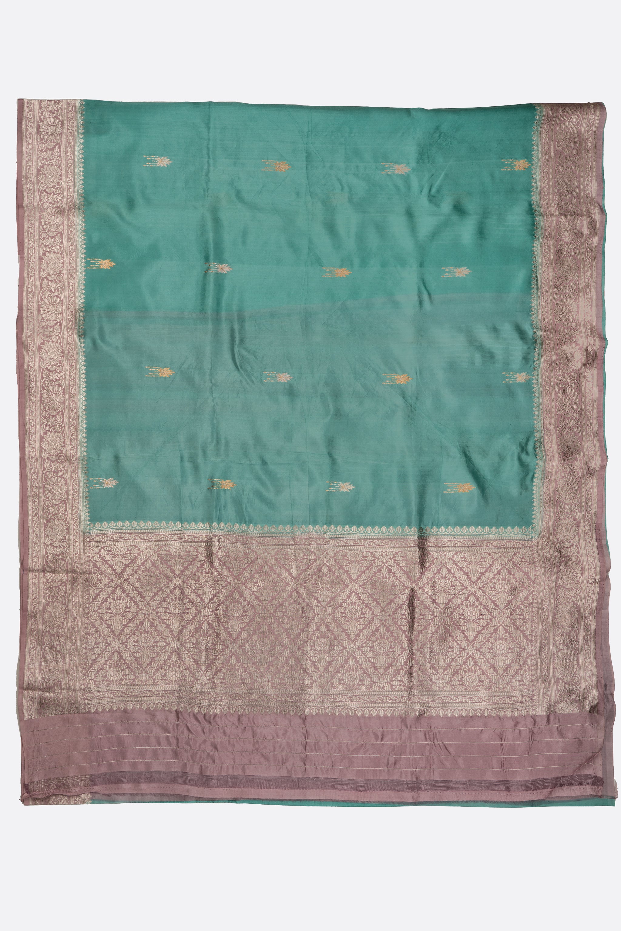 Sky Blue Woven Banaras Saree F00384