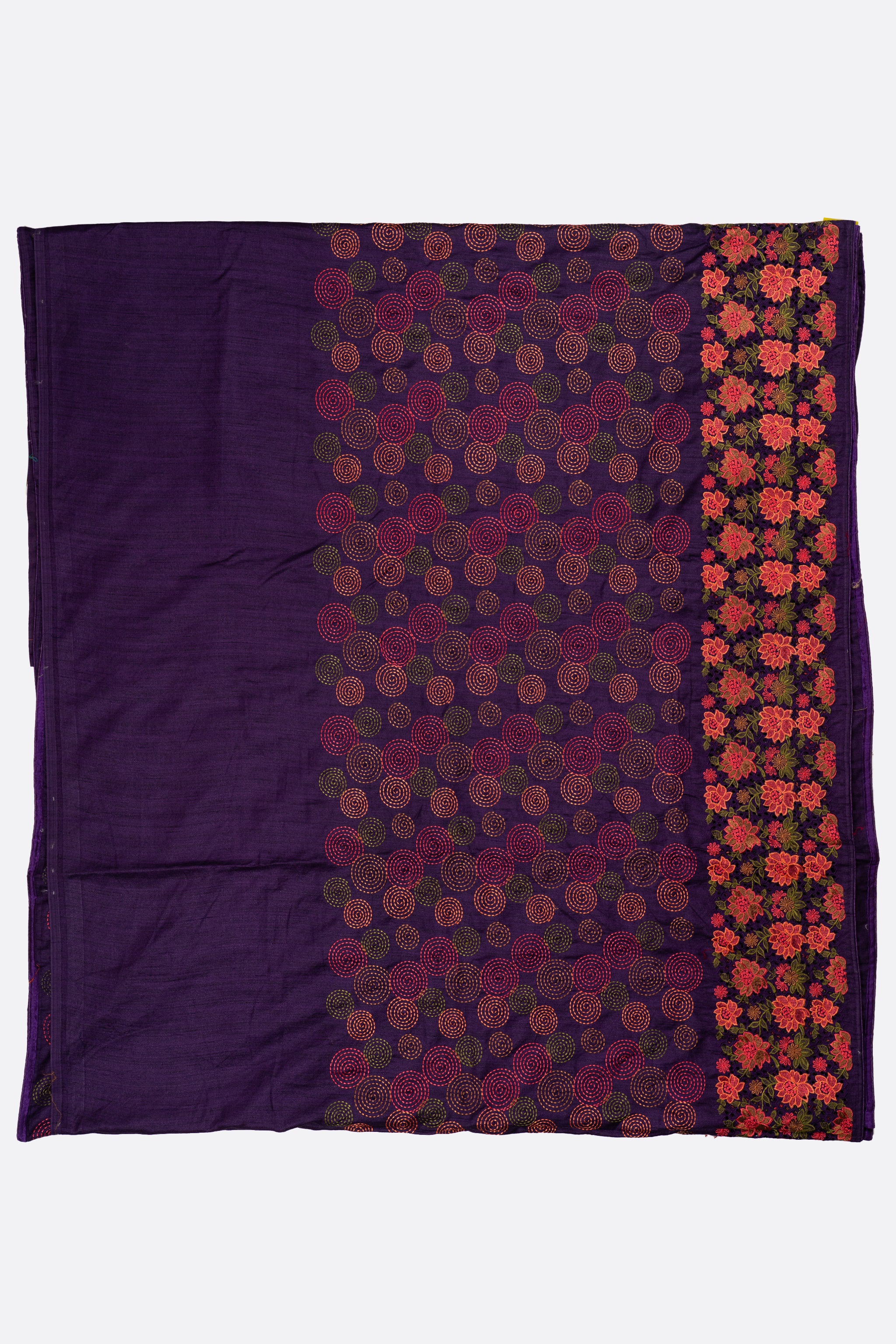 Violet Woven Art Tussar Saree AB0498